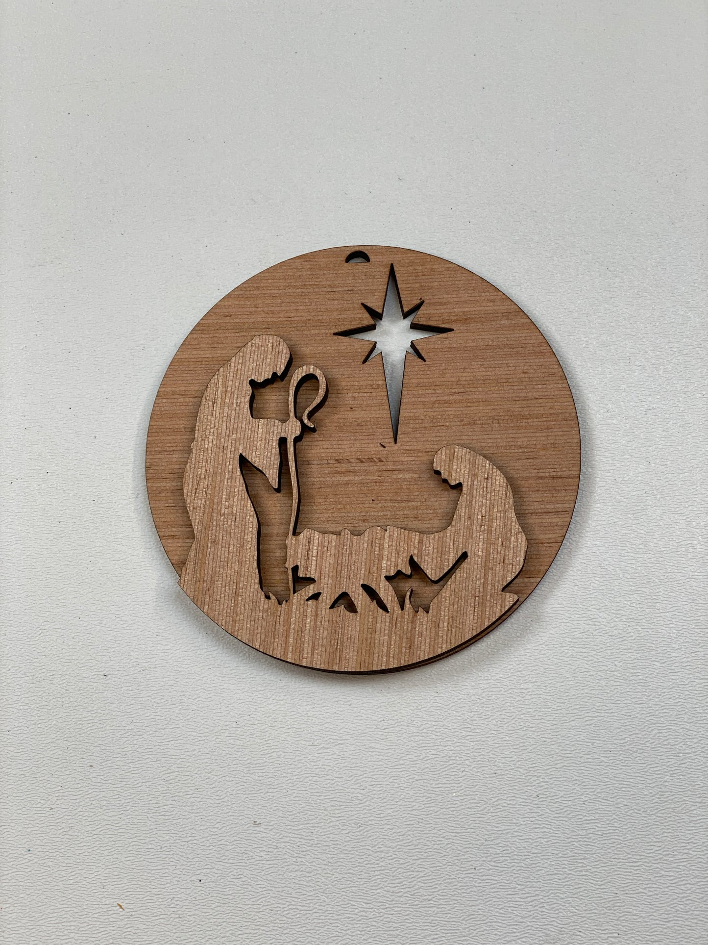 Nativity Christmas Ornaments Laser Cut / Engraved Wooden Blank Ornament