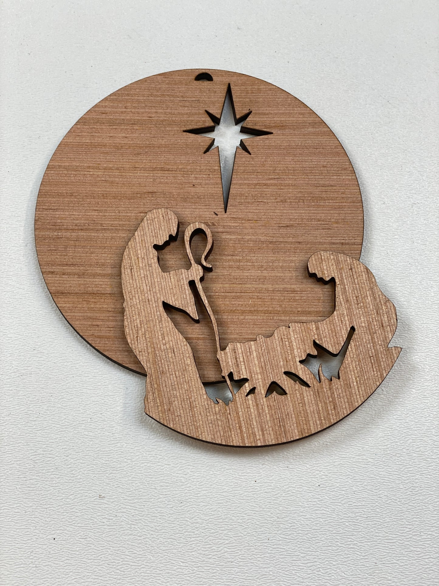 Nativity Christmas Ornaments Laser Cut / Engraved Wooden Blank Ornament