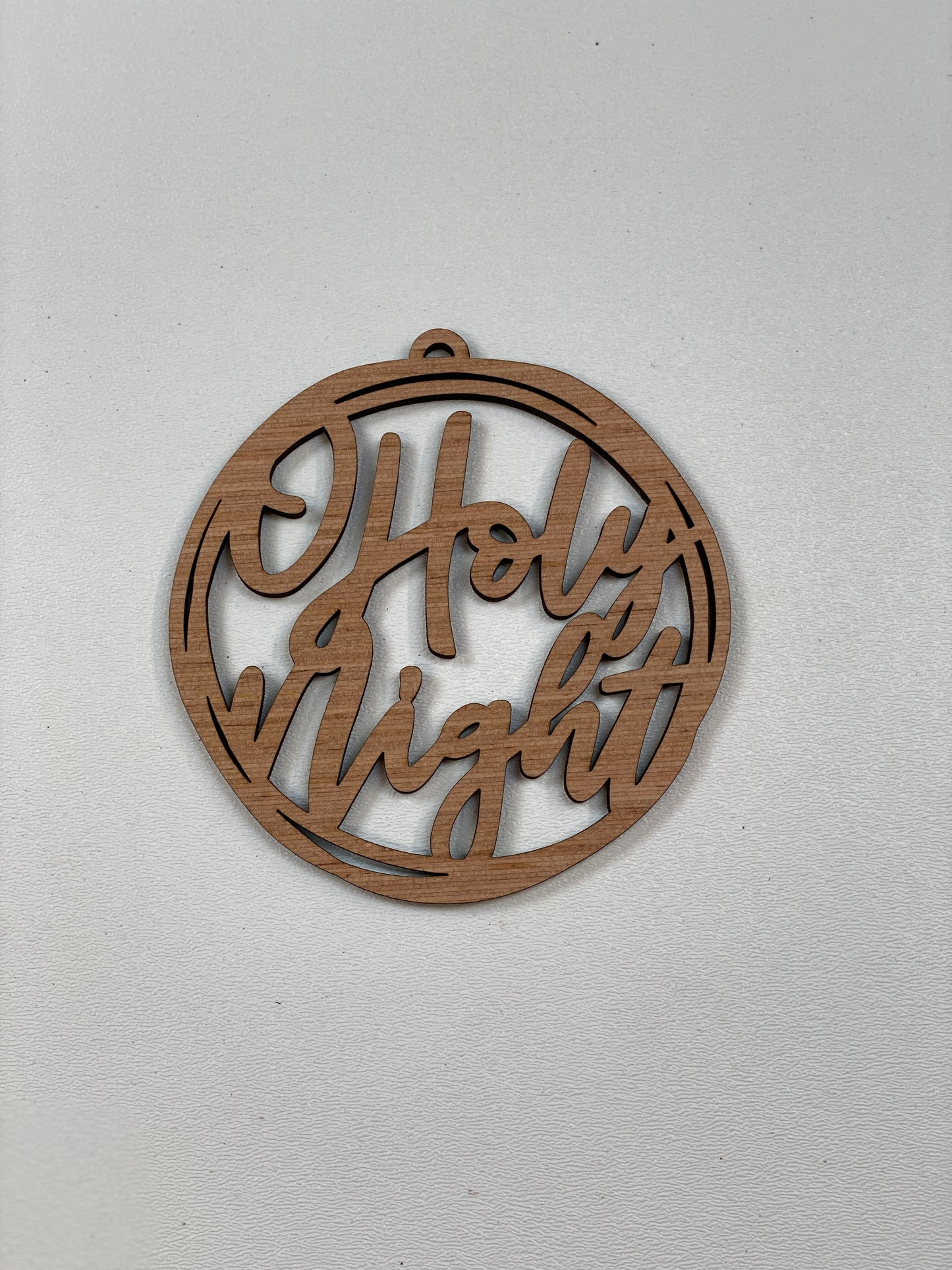O Holy Night Christmas Ornaments Laser Cut / Engraved Wooden Blank Ornament