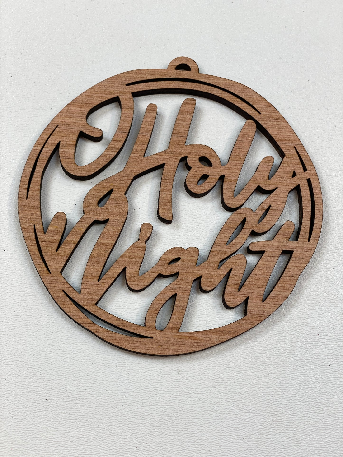 O Holy Night Christmas Ornaments Laser Cut / Engraved Wooden Blank Ornament