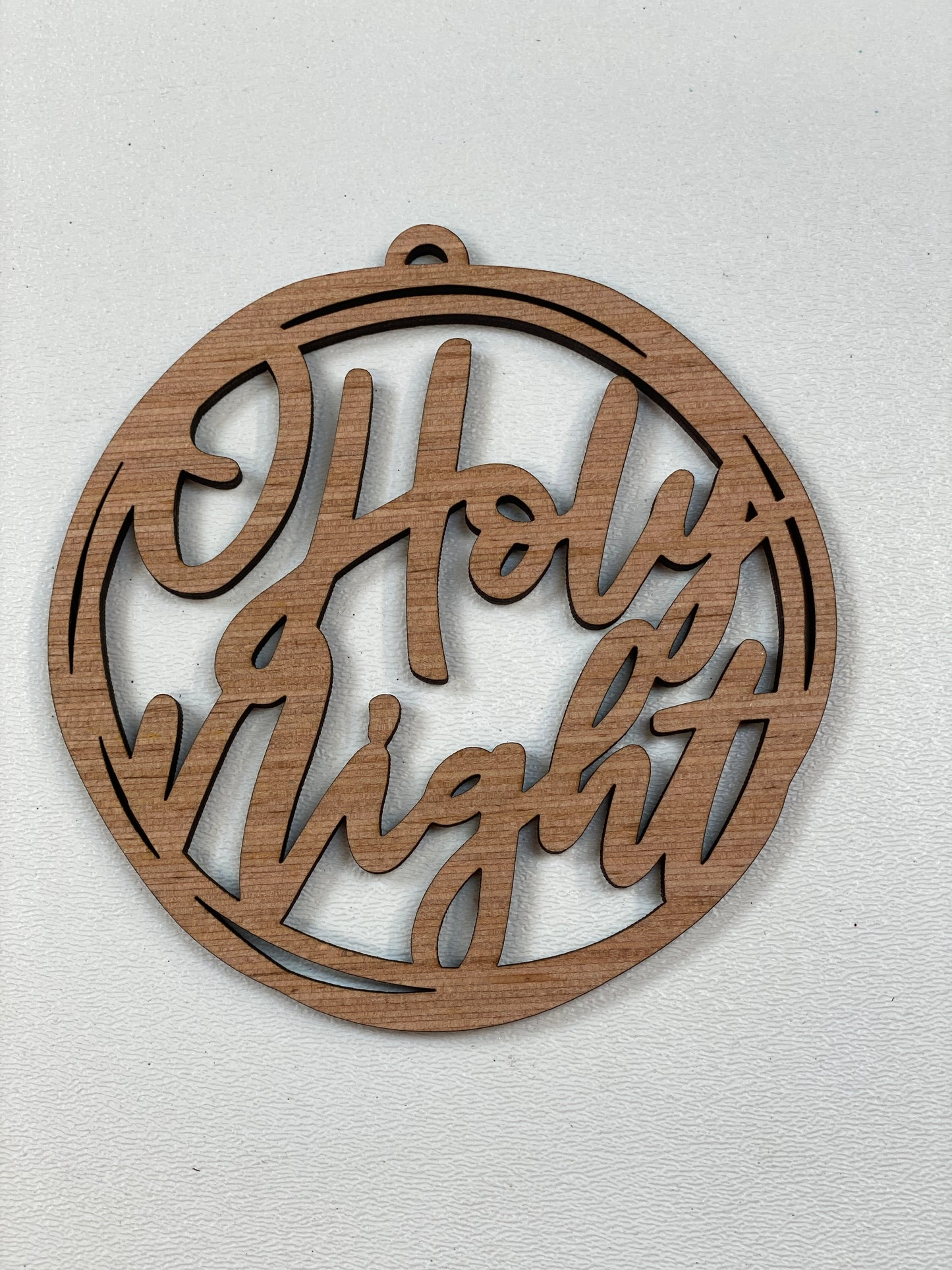 O Holy Night Christmas Ornaments Laser Cut / Engraved Wooden Blank Ornament