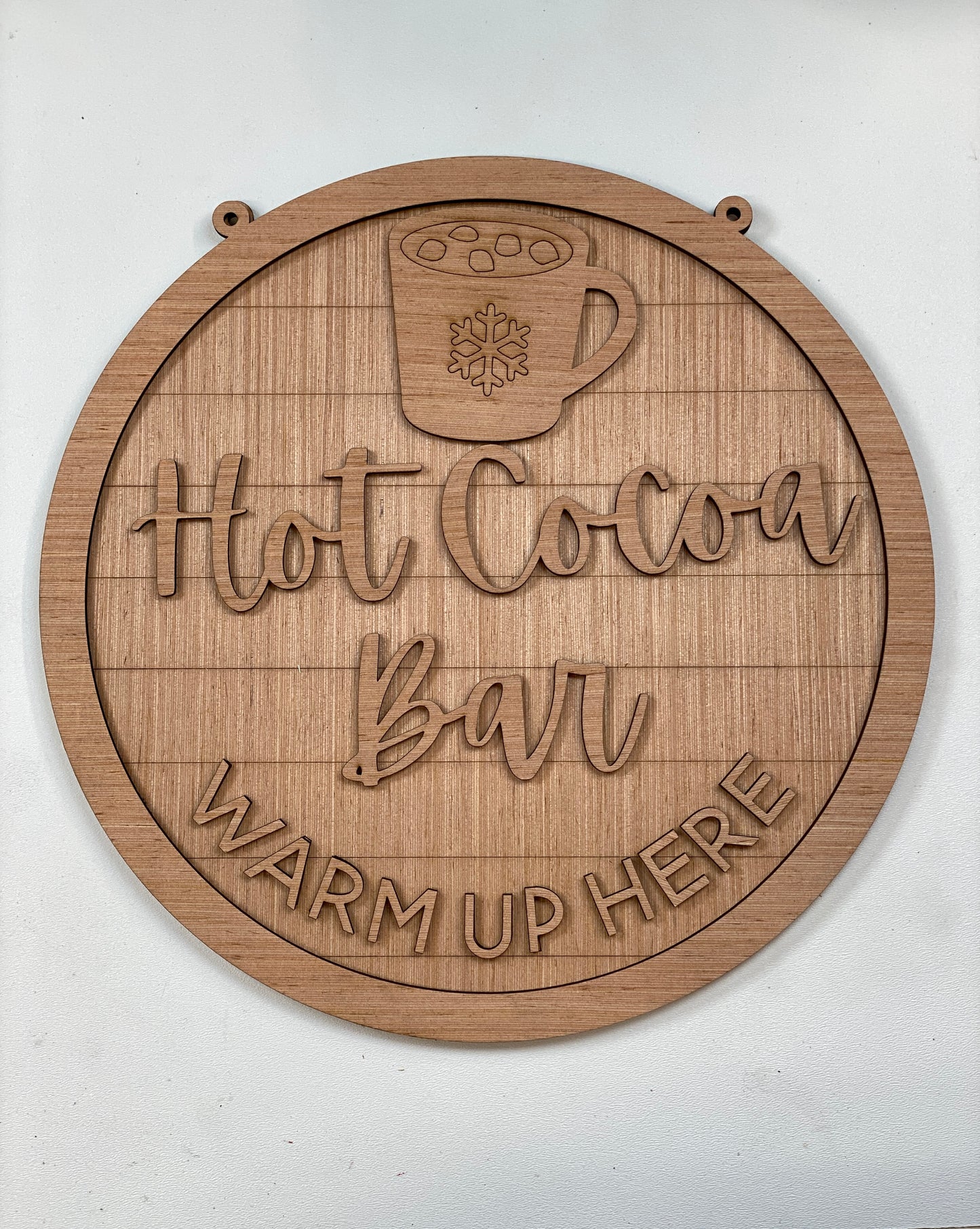 Hot Cocoa Bar Door Hanger Laser Cut Blank for DIY Project