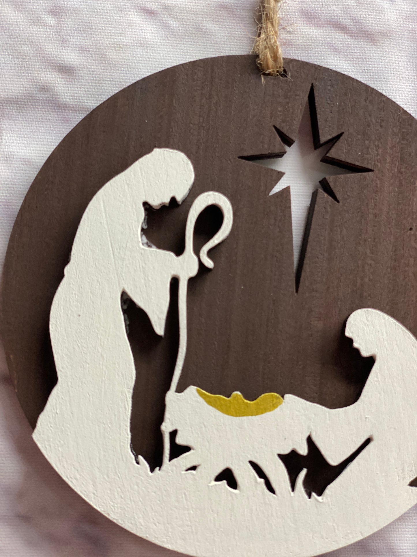 Nativity Christmas Ornaments Laser Cut / Engraved Wooden Blank Ornament