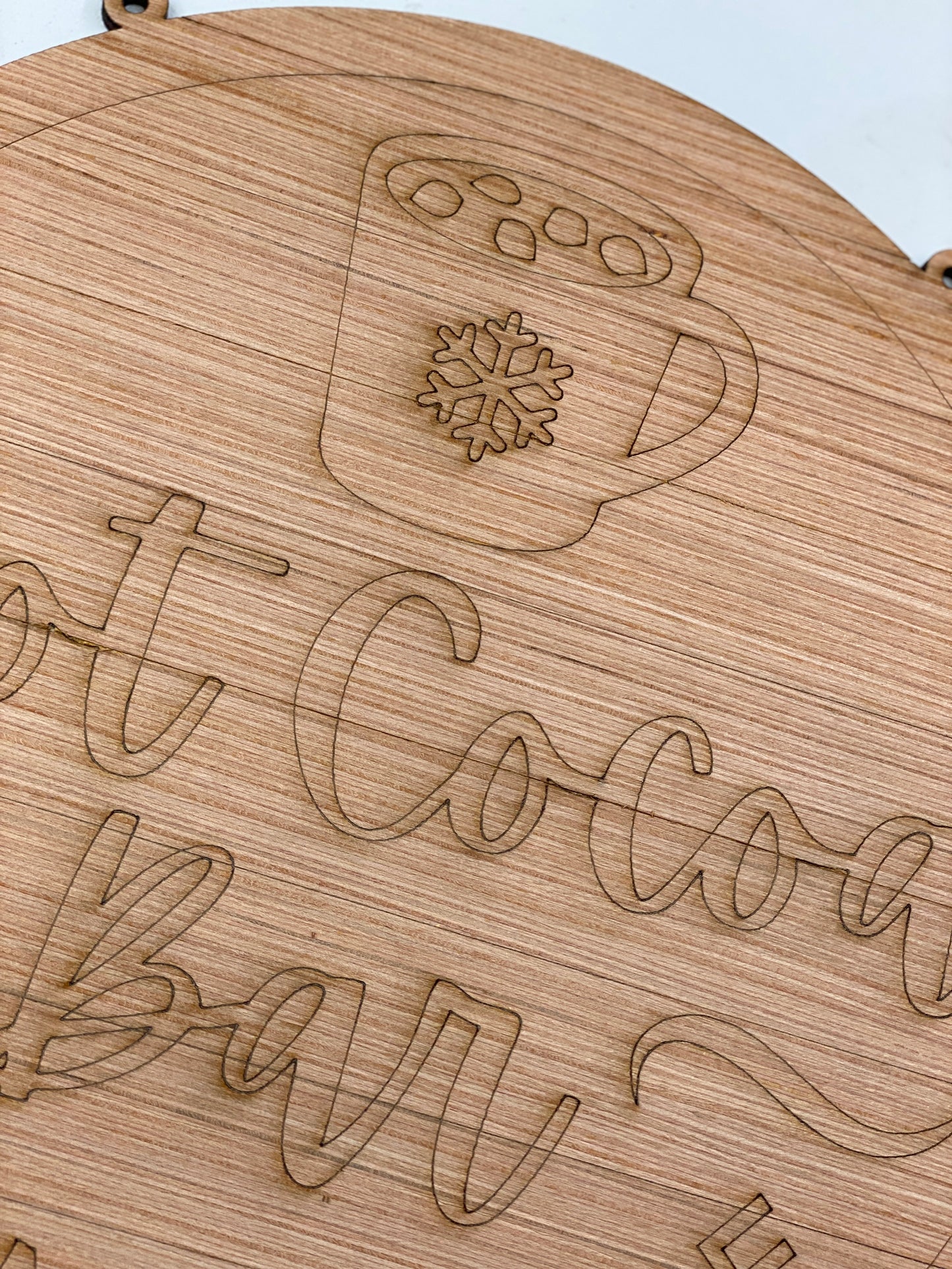 Hot Cocoa Bar Door Hanger Laser Cut Blank for DIY Project
