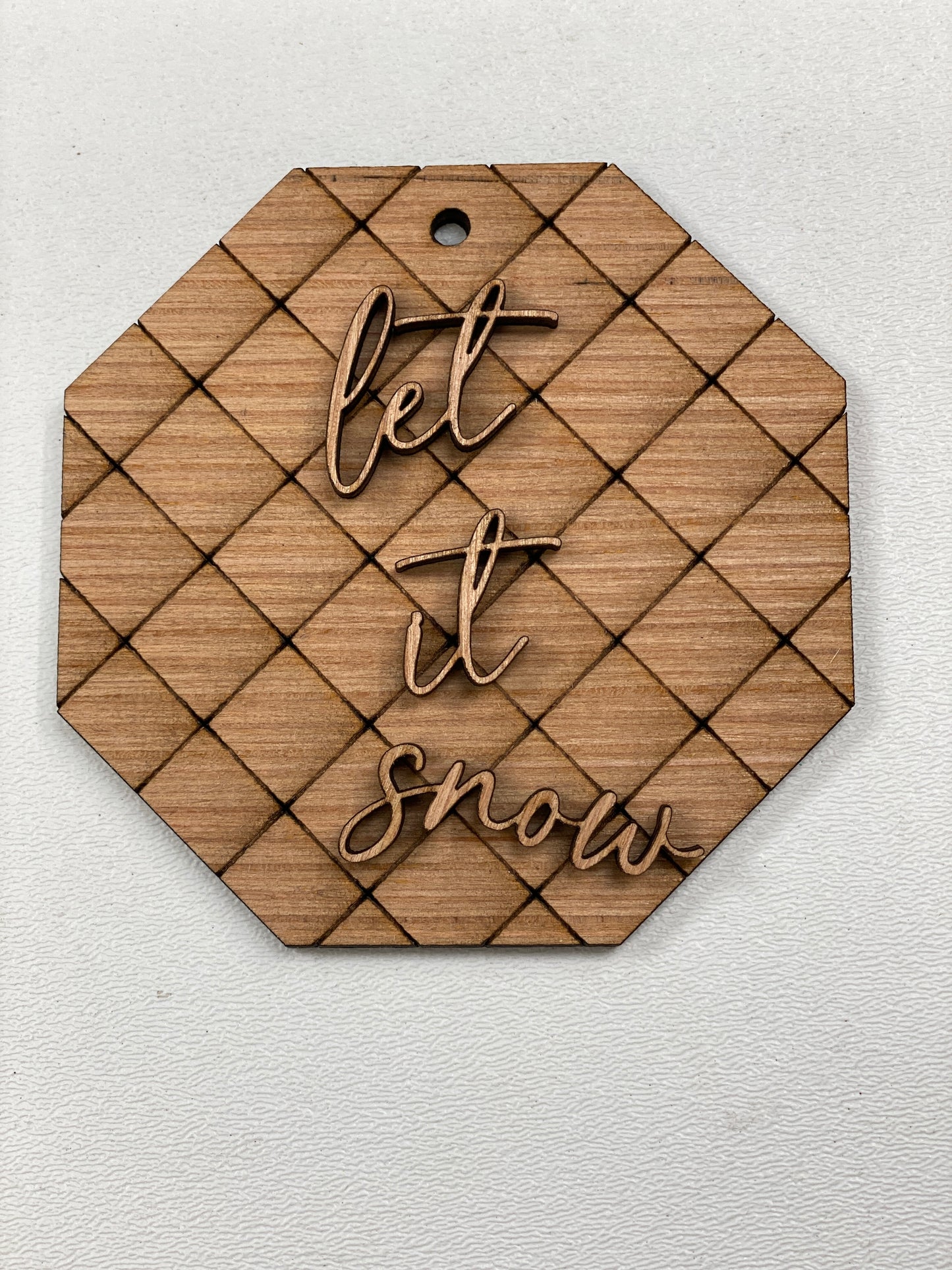 Modern Ornaments Laser Cut / Engraved Wooden Blank Ornament