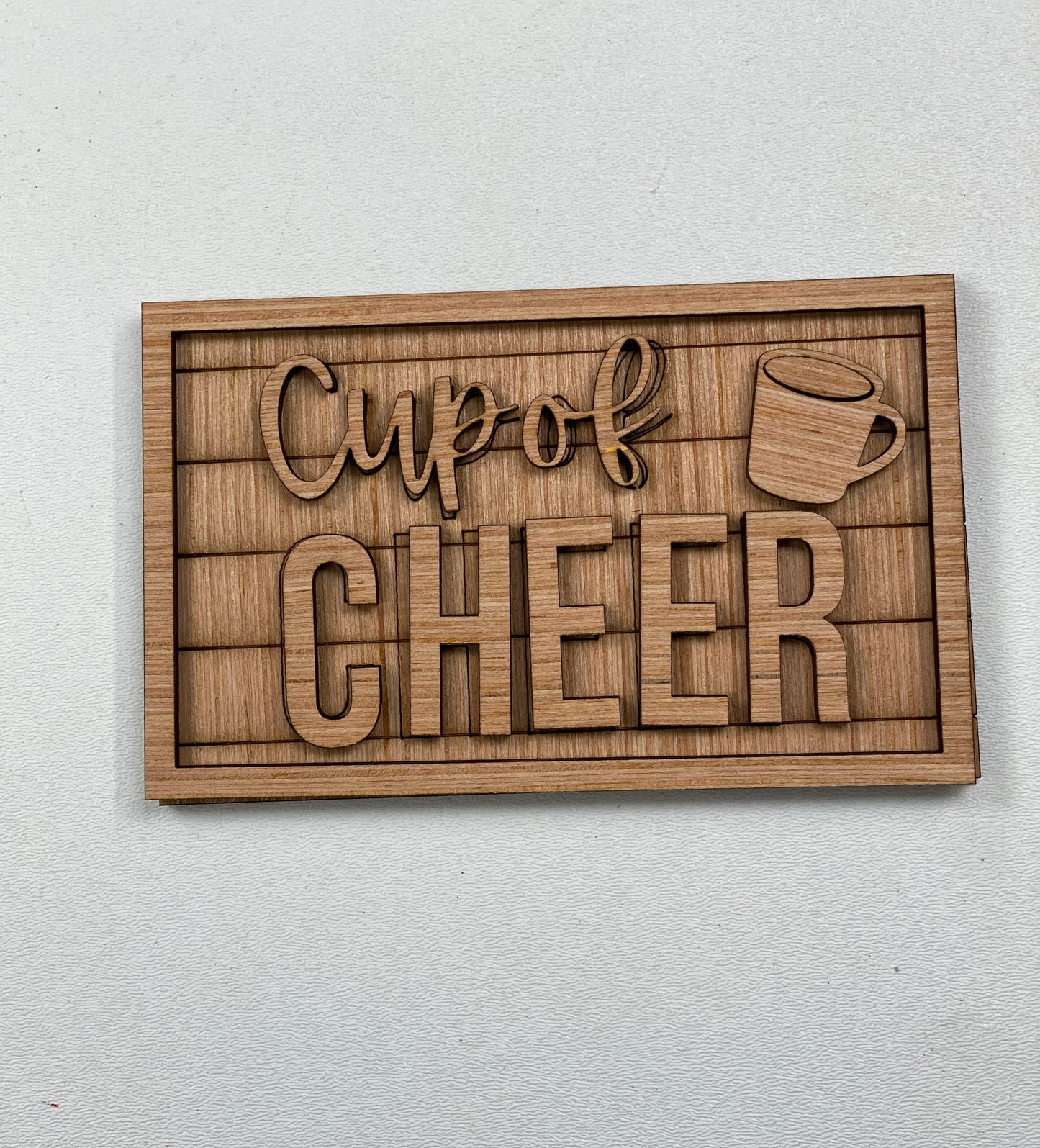 Hot Cocoa Themed Tiered Tray Set Laser Cut Blank for DIY Project