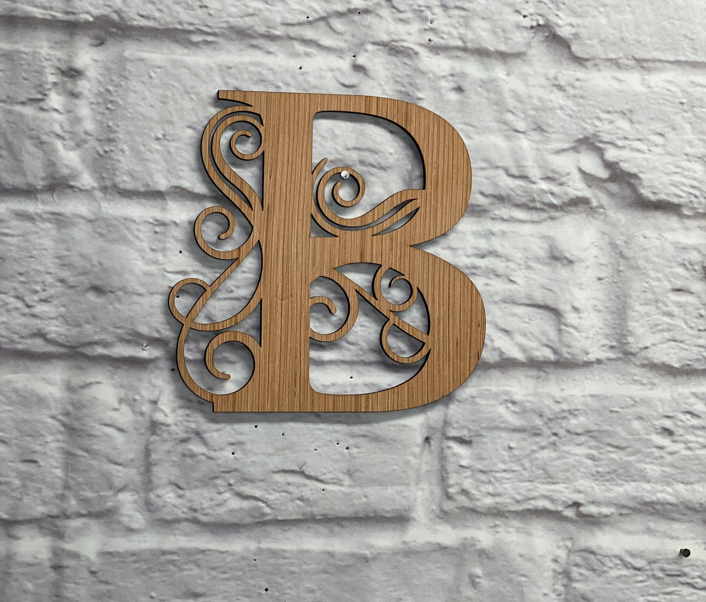 Monogram Initial Fancy Letter Only Door Hanger Laser Cut Blank for DIY Project