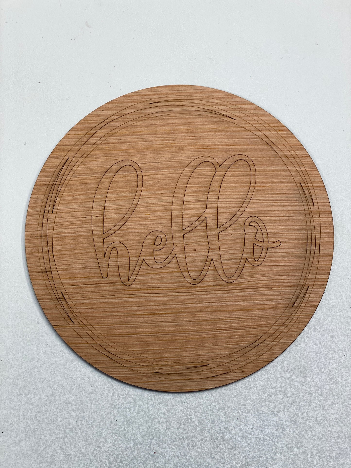 Hello, Hola, Welcome Door Hanger Laser Cut Blank for DIY Project