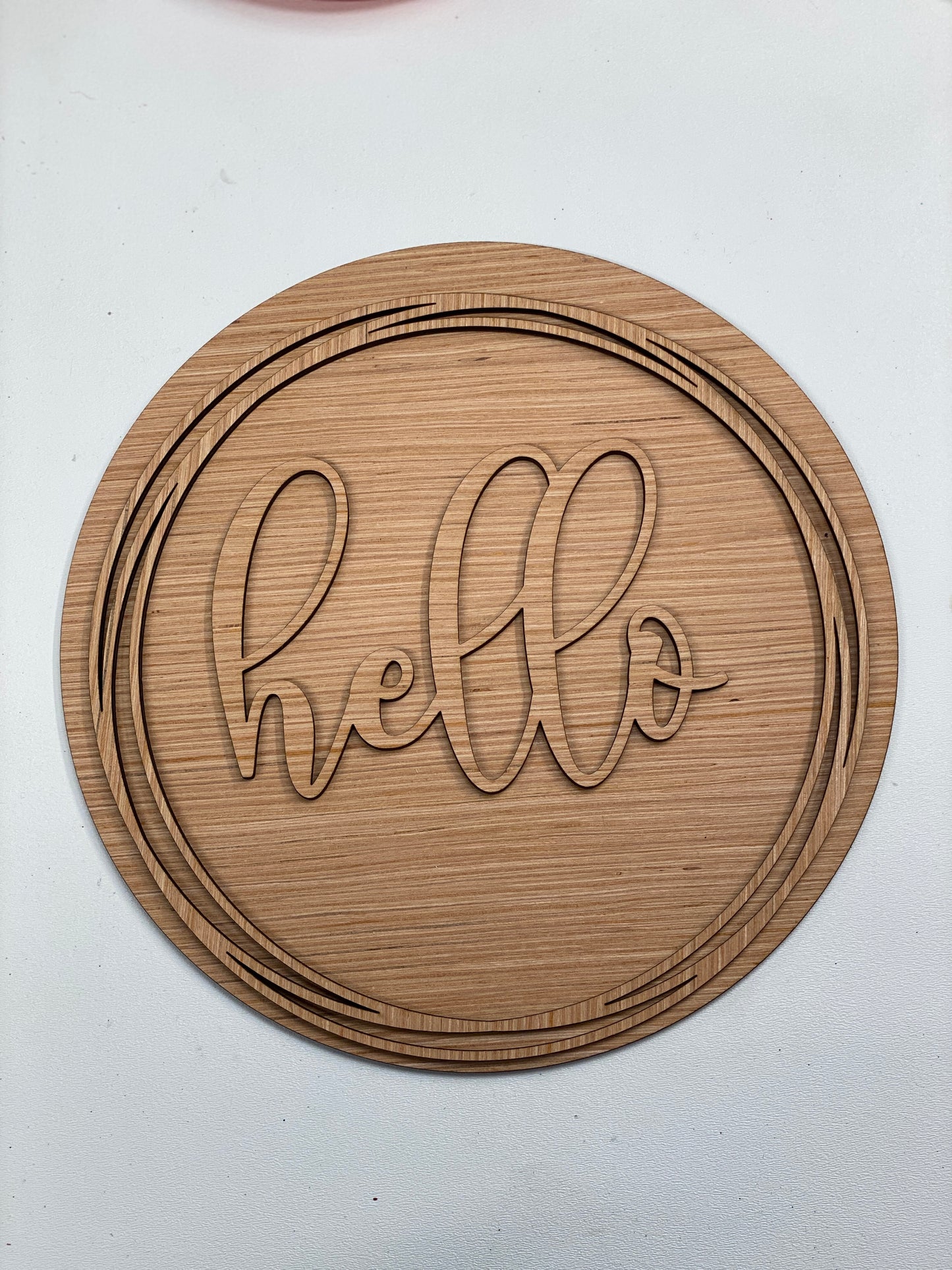 Hello, Hola, Welcome Door Hanger Laser Cut Blank for DIY Project