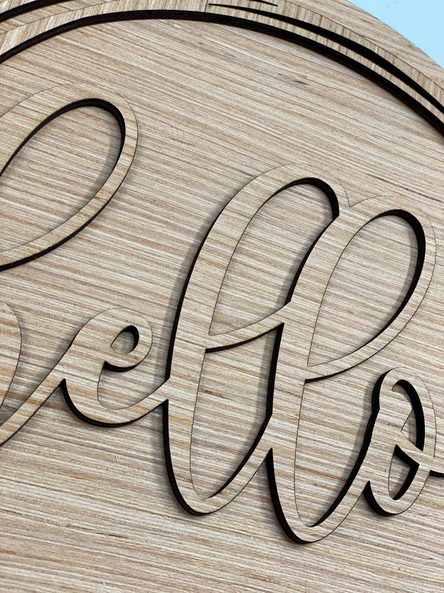 Hello, Hola, Welcome Door Hanger Laser Cut Blank for DIY Project