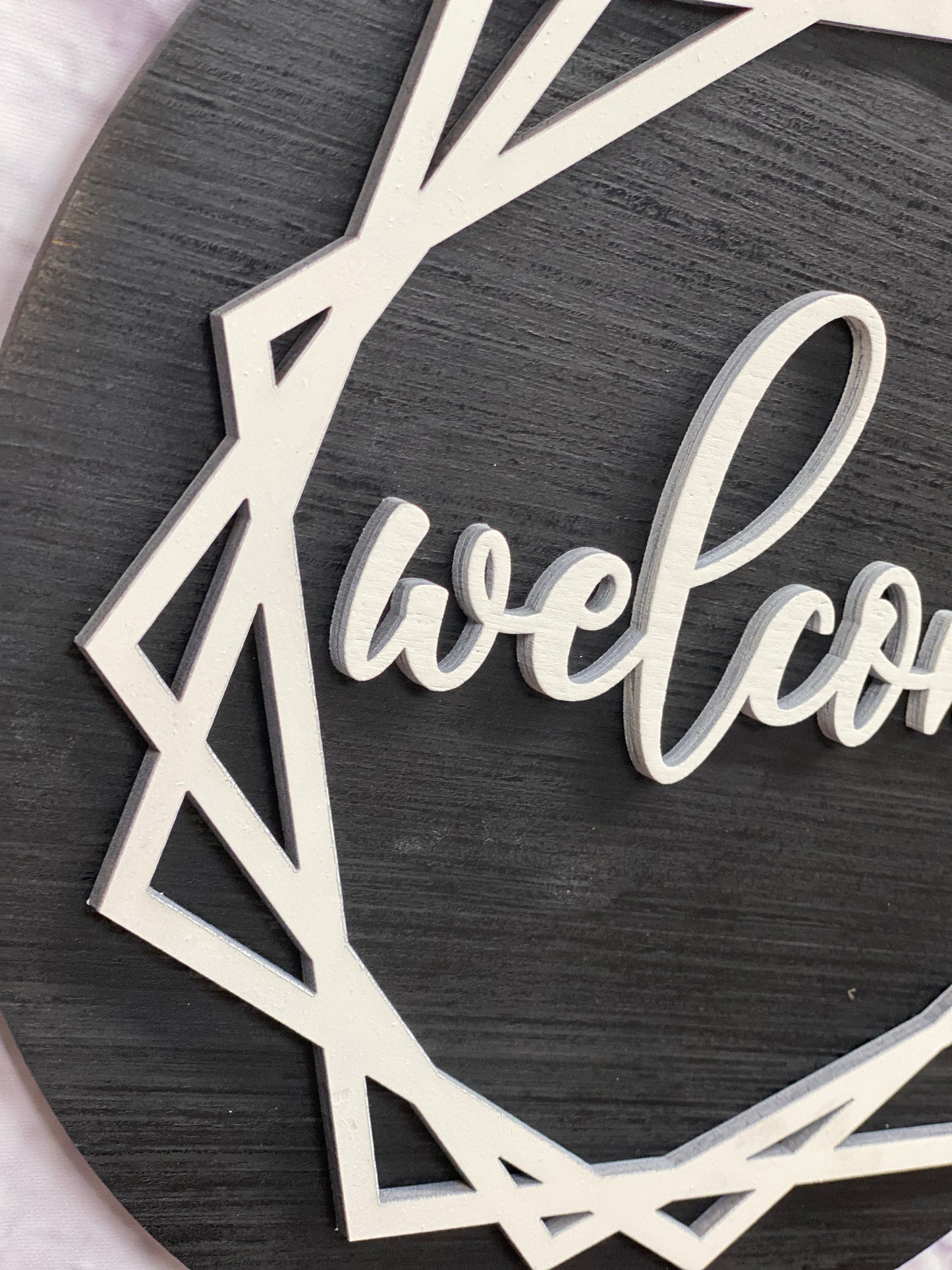 Hello, Hola, Welcome Door Hanger Laser Cut Blank for DIY Project