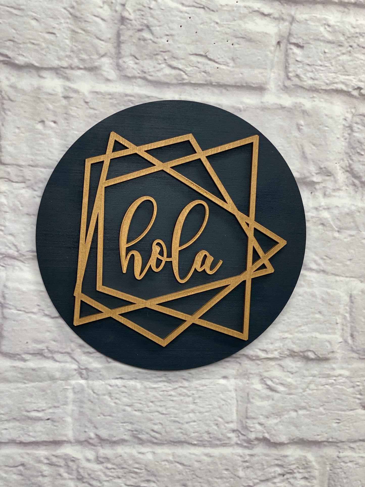 Hello, Hola, Welcome Door Hanger Laser Cut Blank for DIY Project