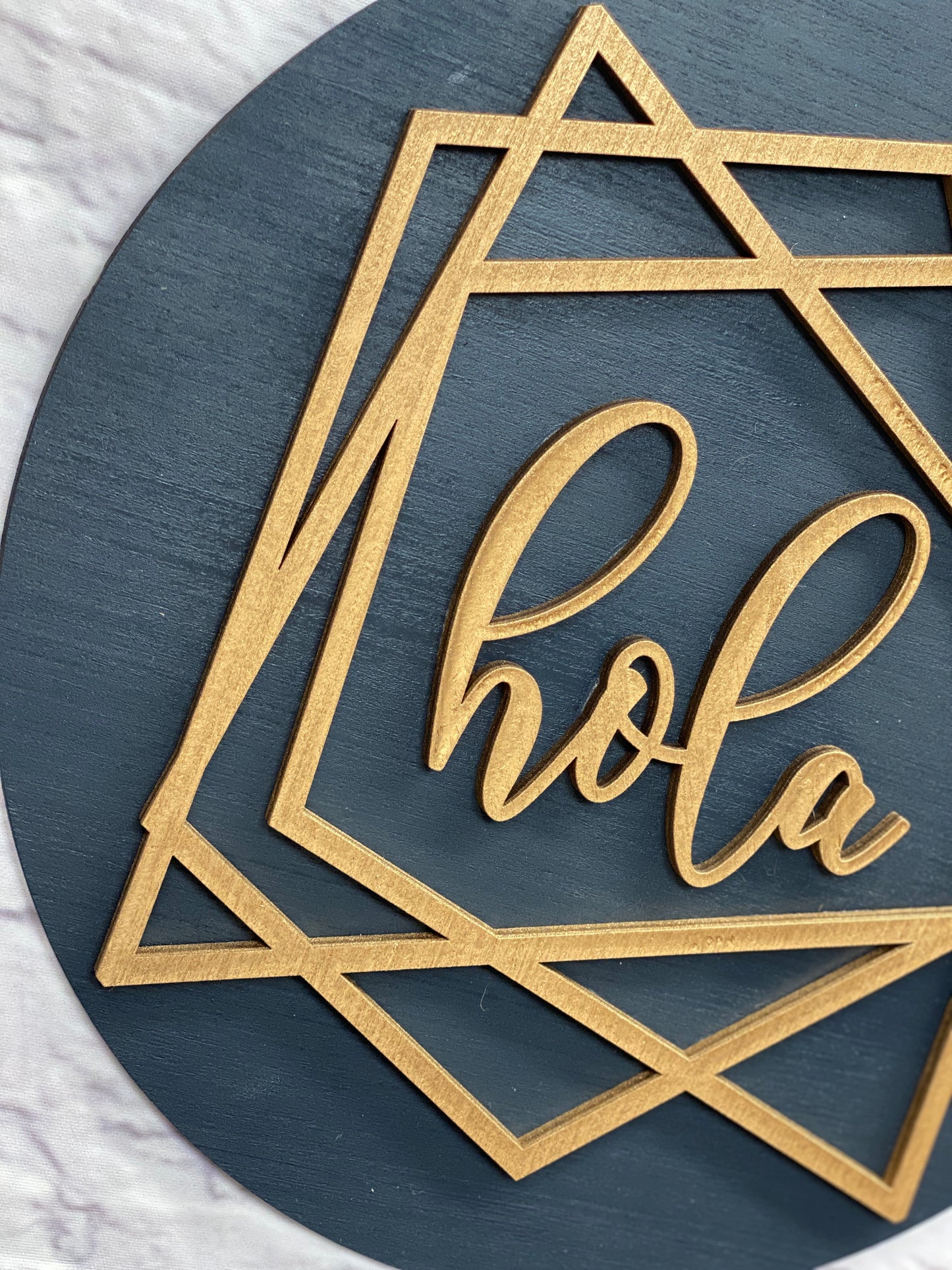 Hello, Hola, Welcome Door Hanger Laser Cut Blank for DIY Project