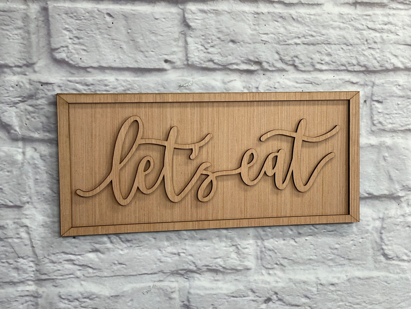 Let's Eat Kitchen Decor, Laser Cut Signs