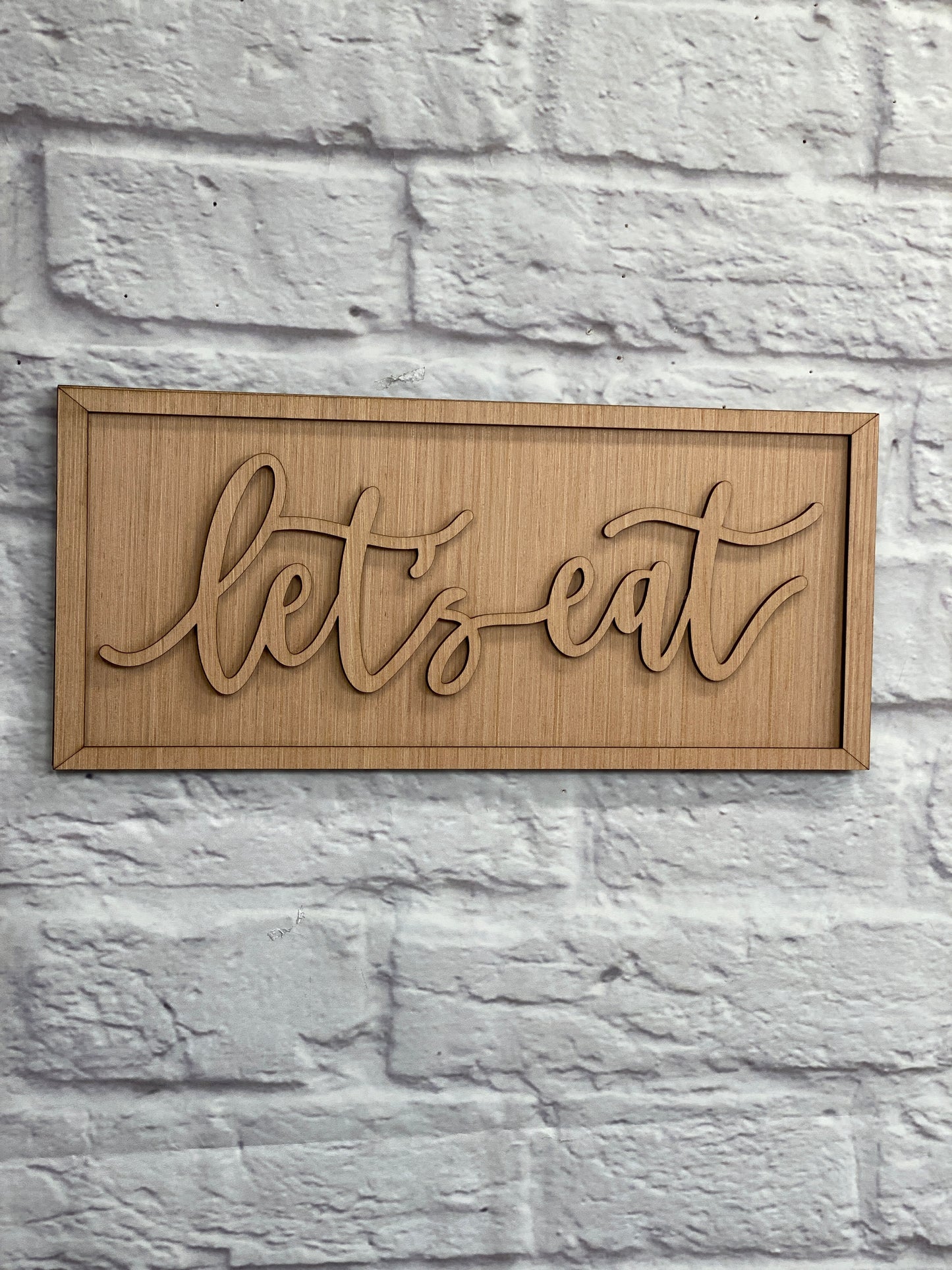 Let's Eat Kitchen Decor, Laser Cut Signs