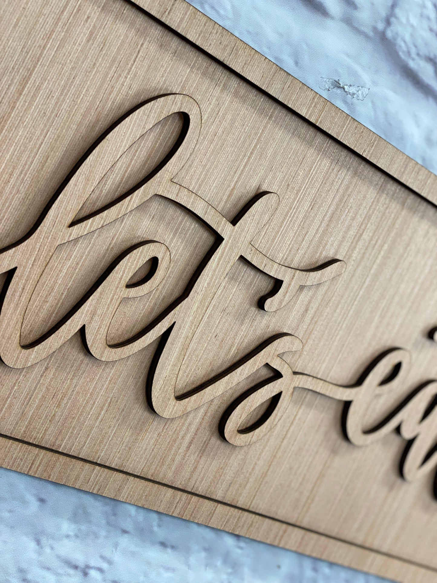 Let's Eat Kitchen Decor, Laser Cut Signs
