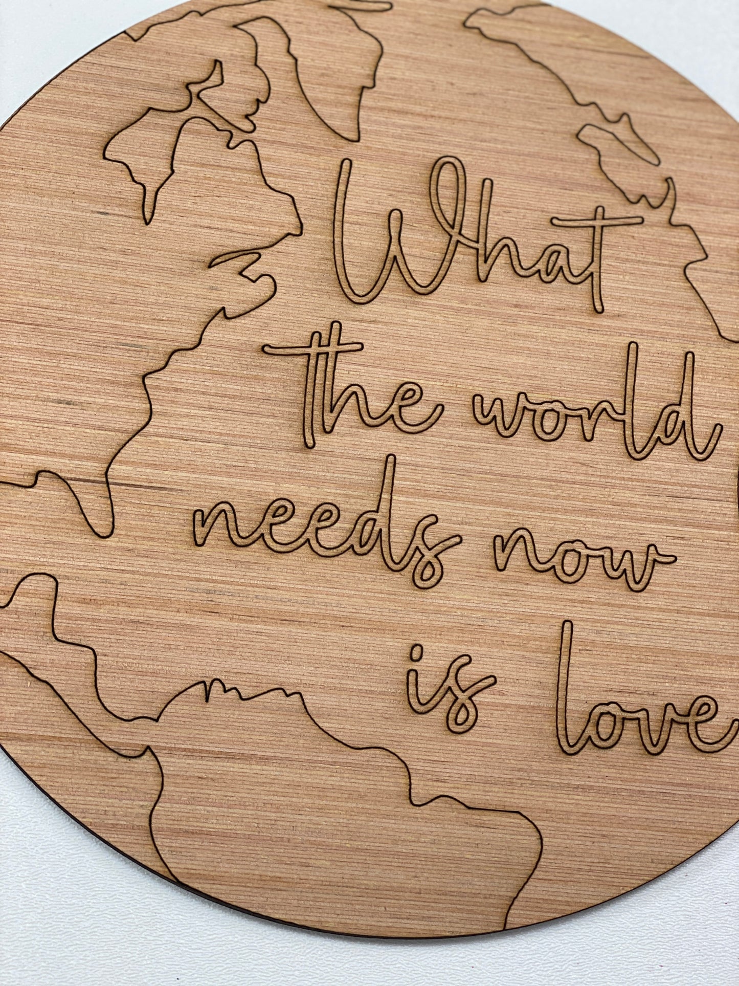 What The World Needs Now is Love Layered Laser Cut Wood Blank Cutout Door Hanger