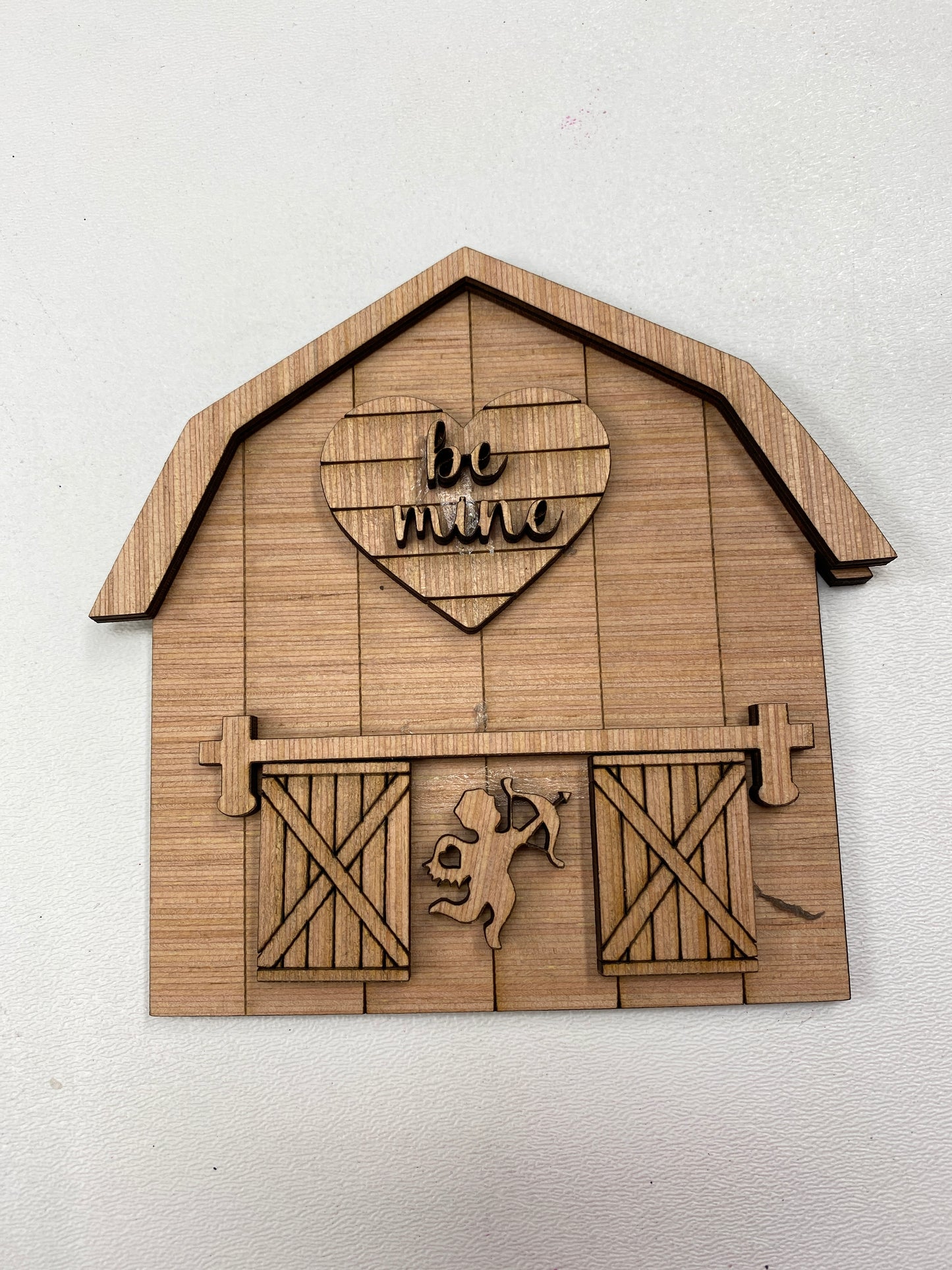 Farmhouse Cow Valentine Themed Tiered Tray Set Laser Cut Blank for DIY Project