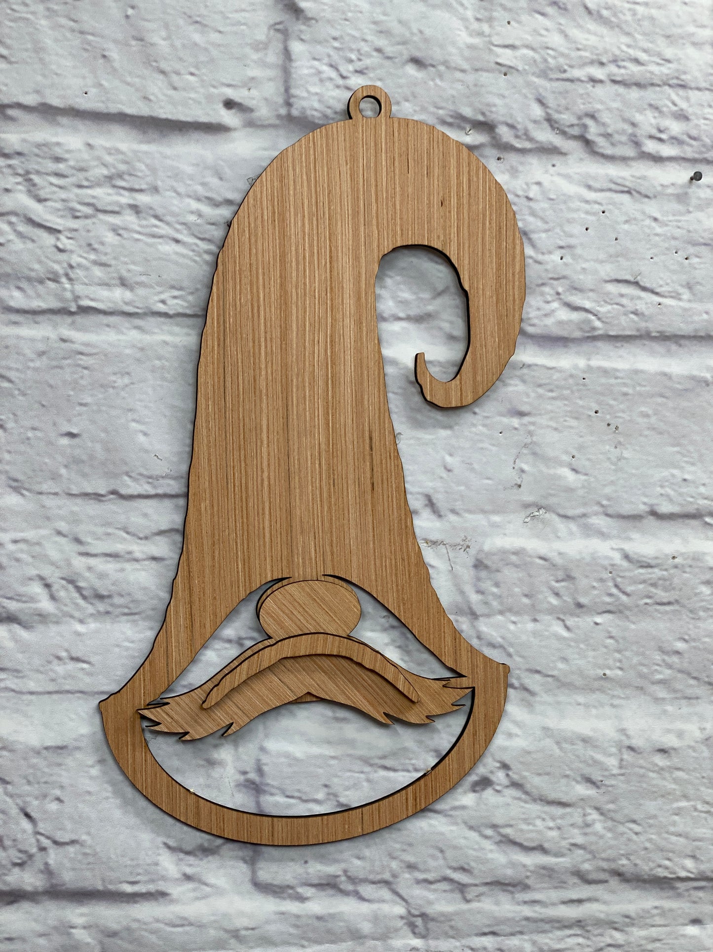 Gnome Door Hanger Laser Cut Blank for DIY Project