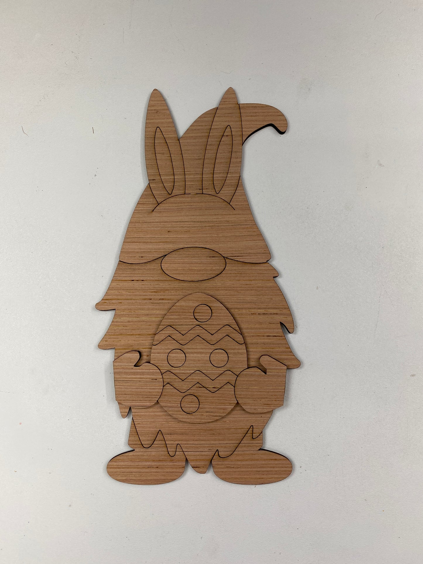 Easter Bunny Gnome Door Hanger Laser Cut Blank for DIY Project