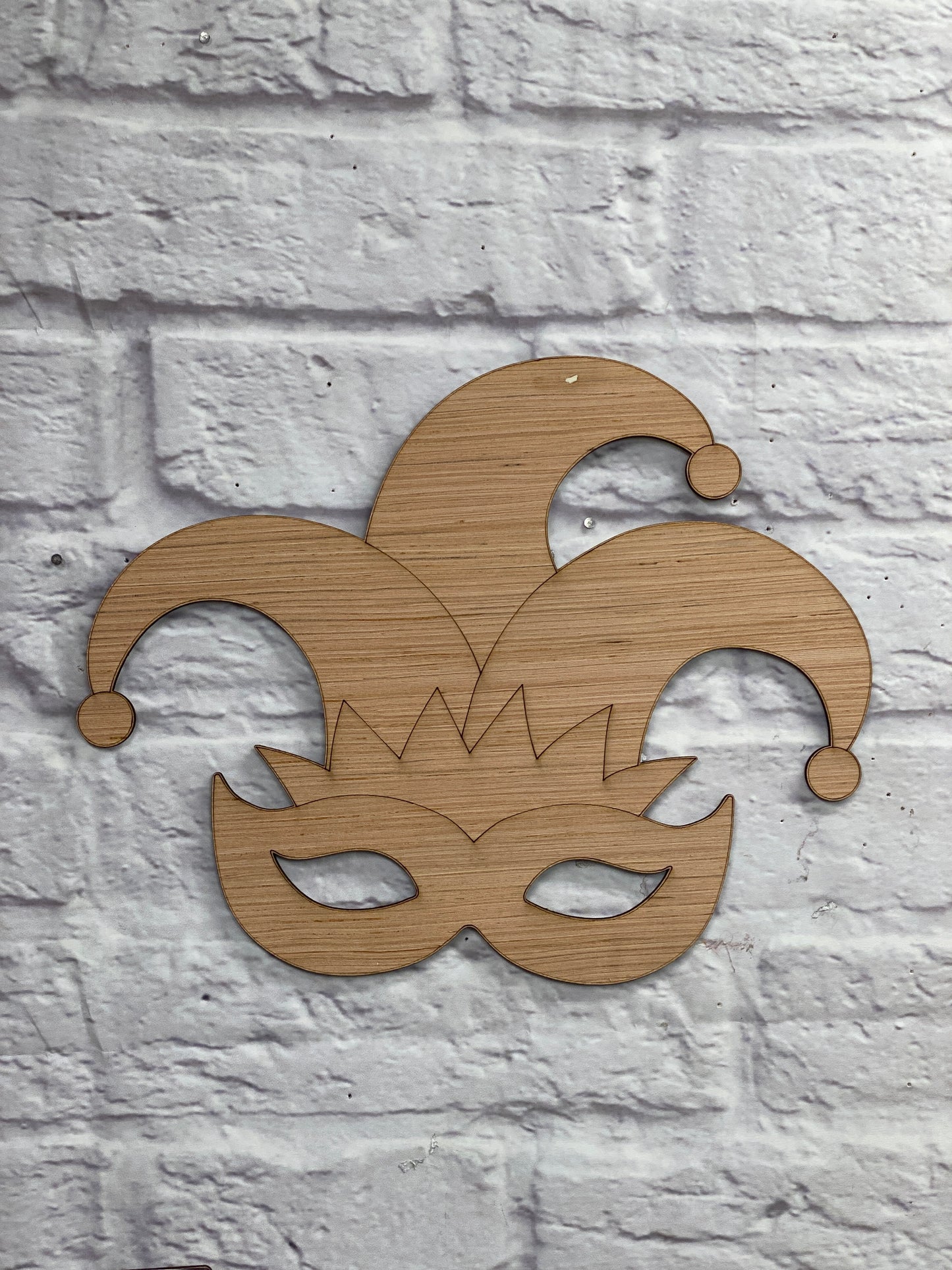 Mardi Gras Mask Door Hanger Laser Cut Blank for DIY Project