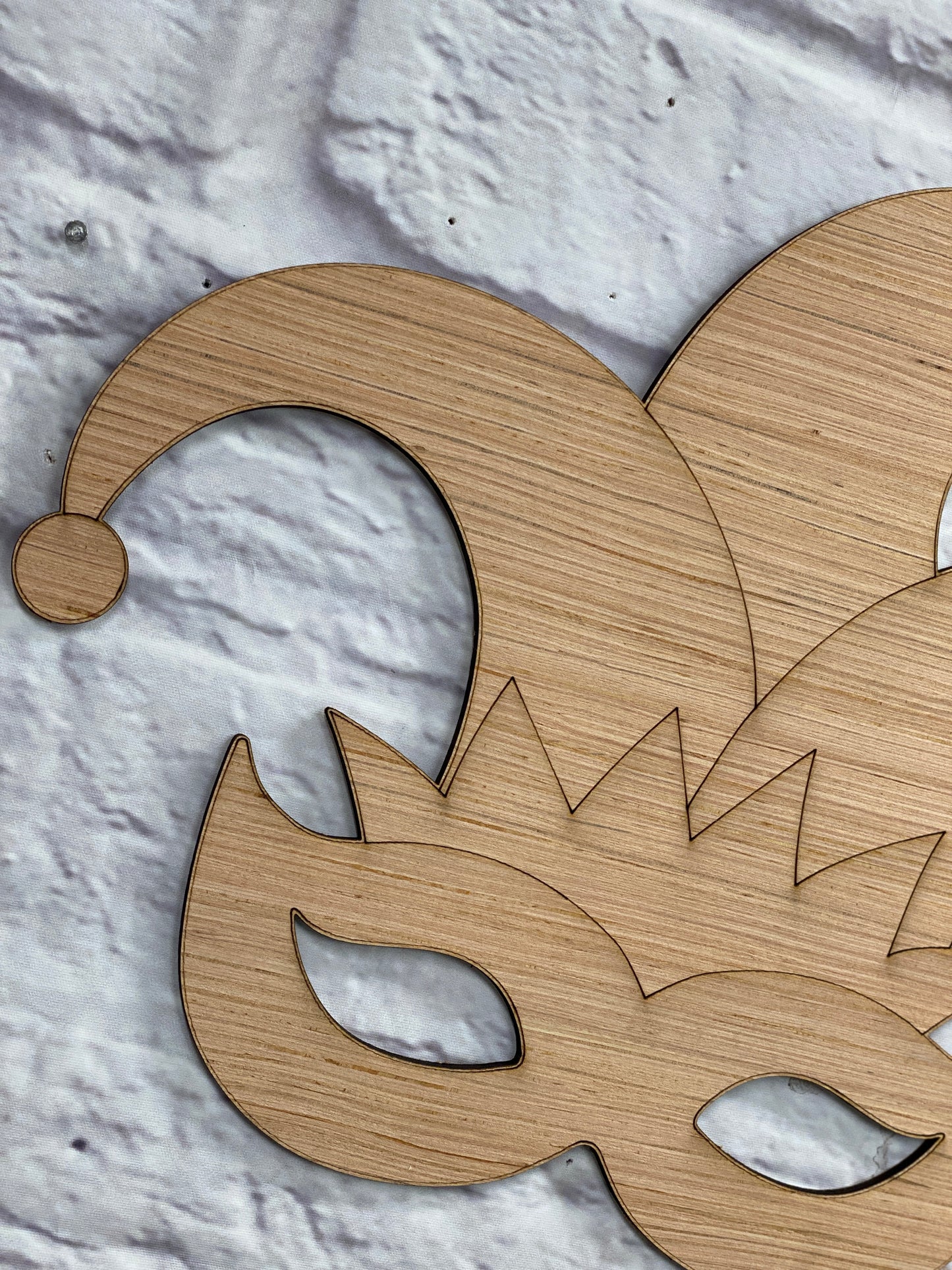 Mardi Gras Mask Door Hanger Laser Cut Blank for DIY Project