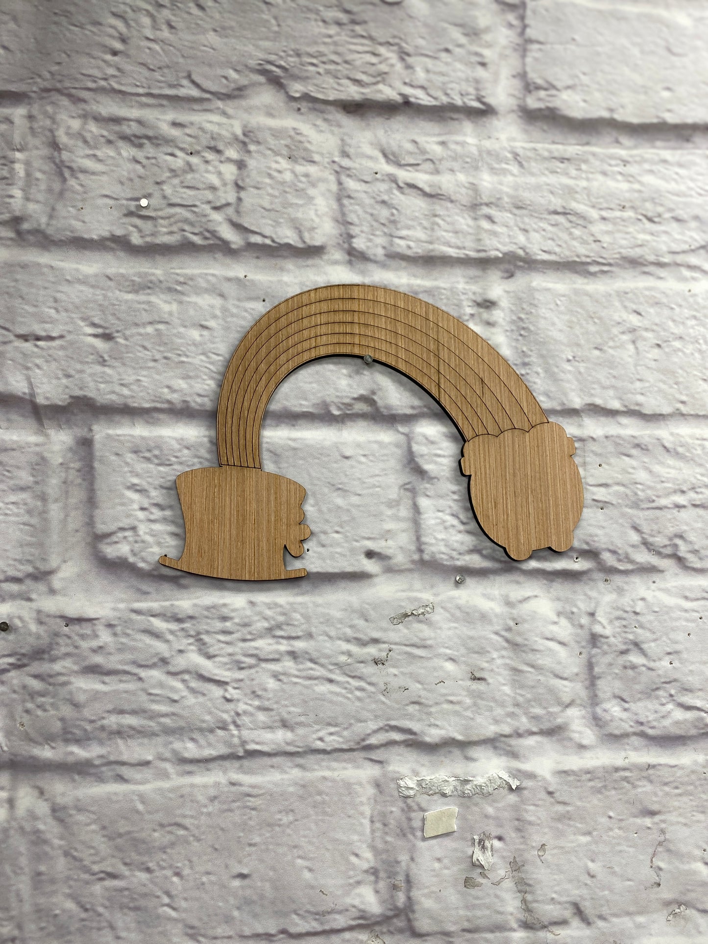 St Patricks Day Rainbow Pot of Gold Door Hanger Laser Cut Blank for DIY Project