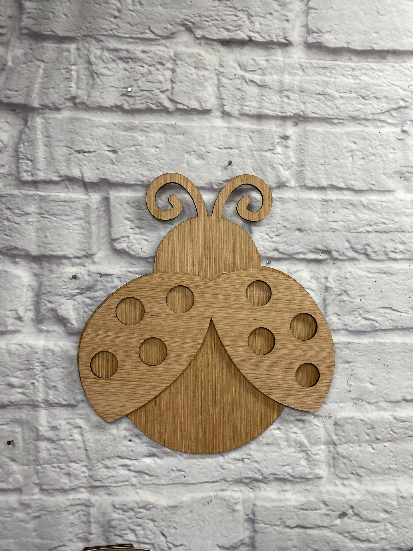 Lady Bug Door Hanger Laser Cut Blank for DIY Project