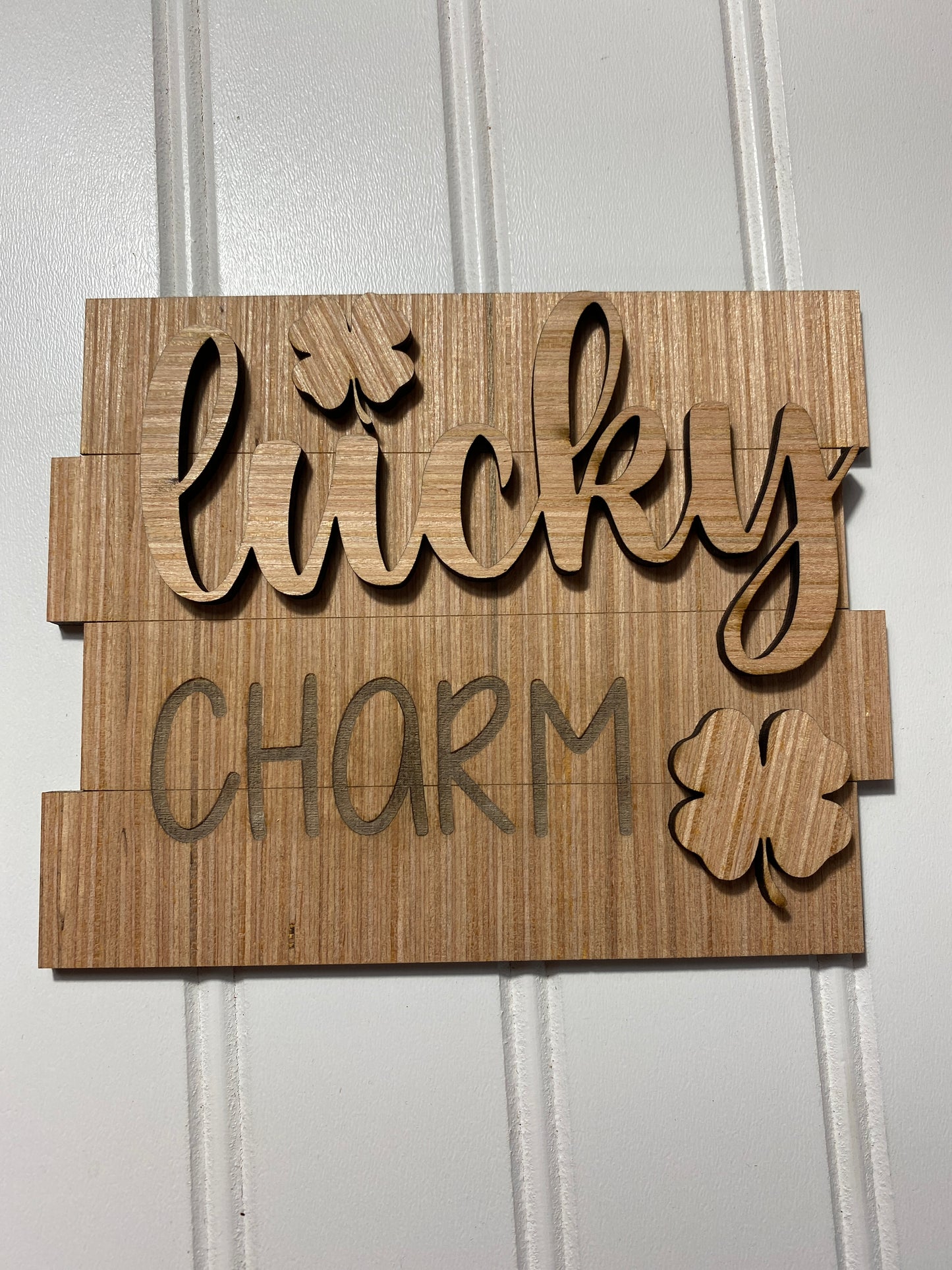 St Patricks Day Themed Tiered Tray Set Laser Cut Blank for DIY Project