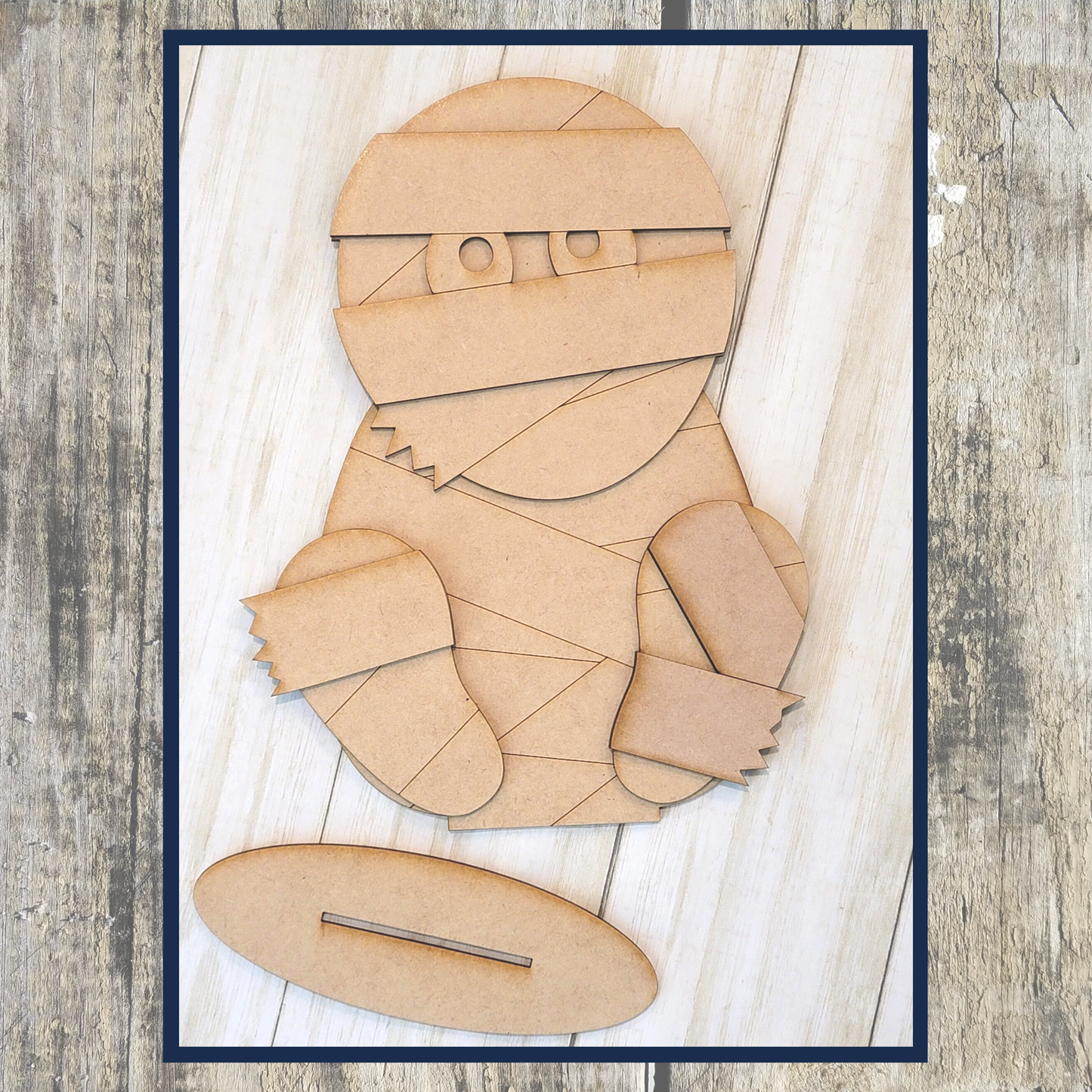 Mummy Shelf Sitter / Halloween Decor / Laser Cut Door Hanger / Blanks for DIY Project