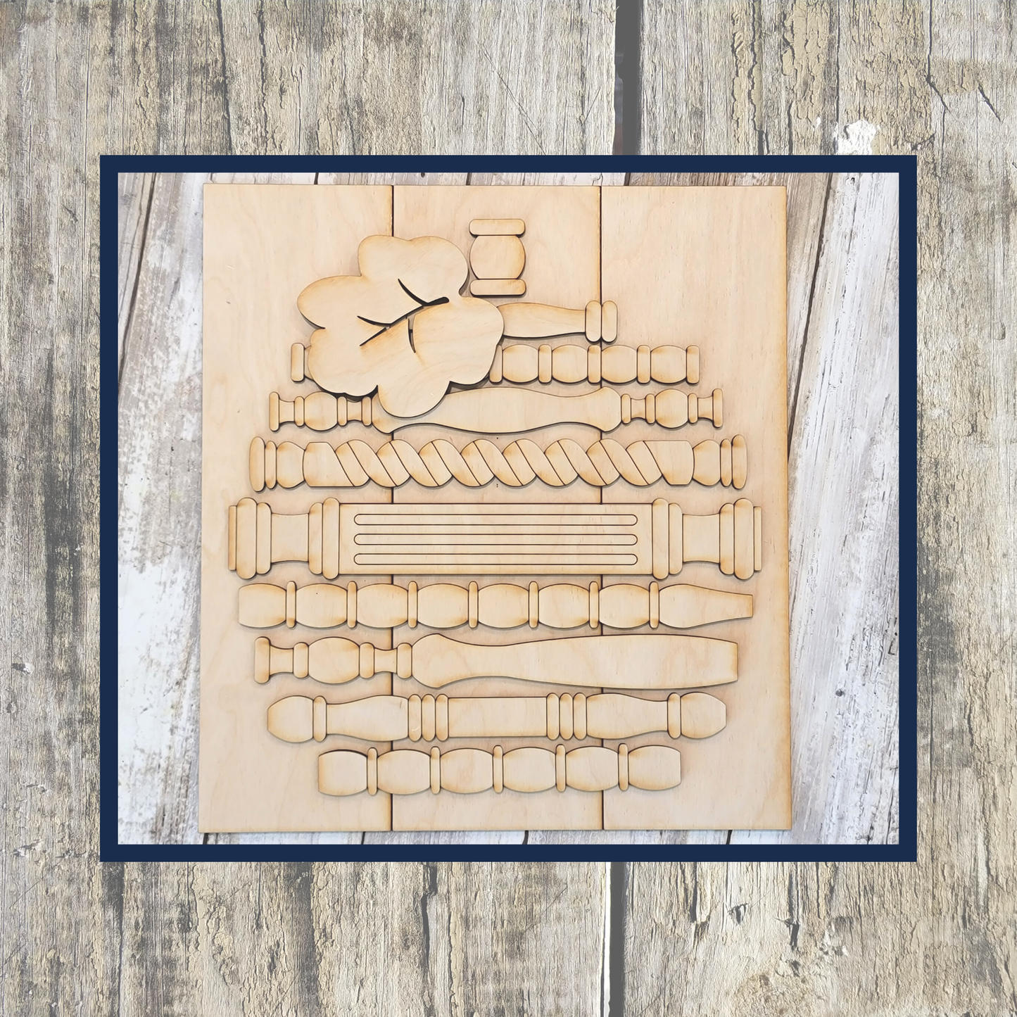 Spindle Pumpkin Shelf Leaner Laser Cut / Engraved Wooden Blank