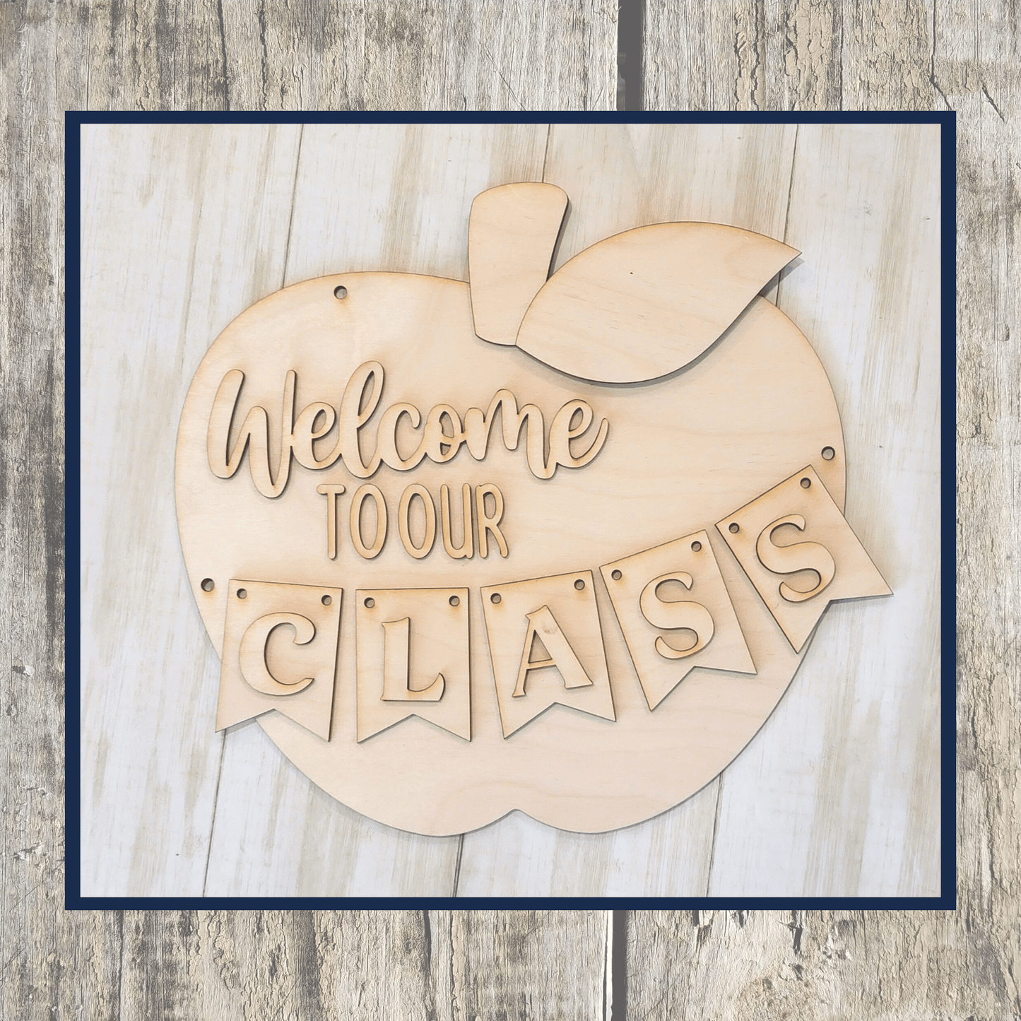 Welcome To Our Class Apple Shape Sign / Classroom Decor