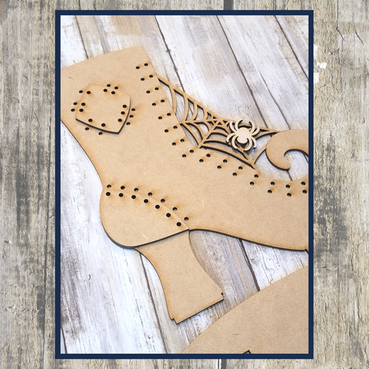 Witches Boot / Halloween Decor /  Laser Cut Door Hanger / Blanks for DIY Project