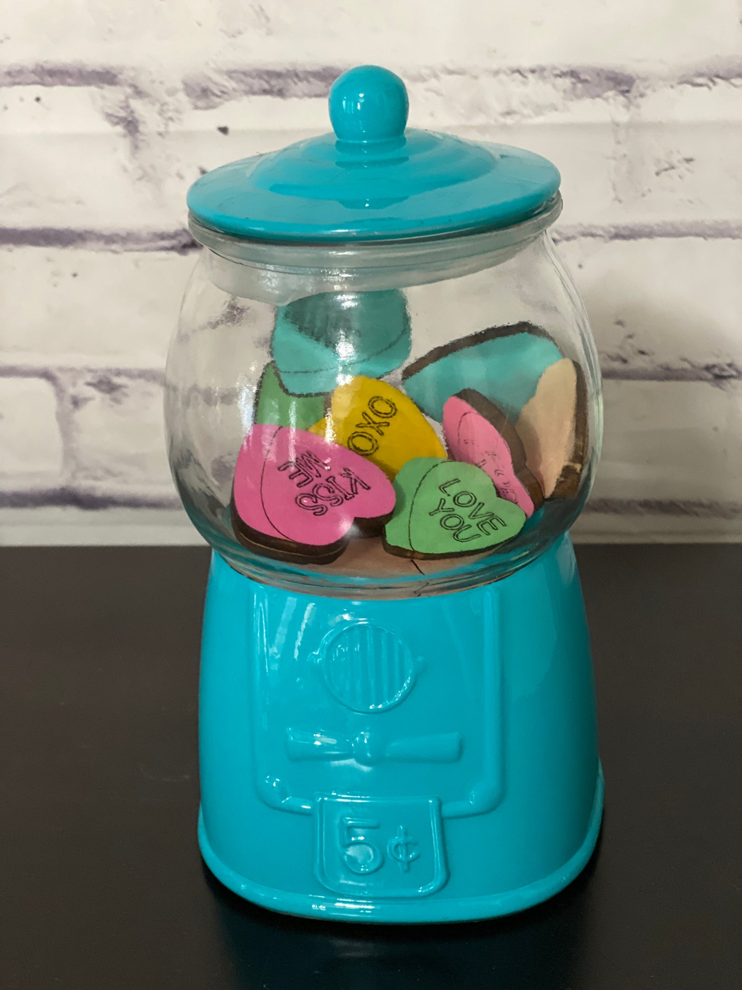 Bubblegum Machine Fillers Valentines Laser Cut / Engraved Wooden Blank