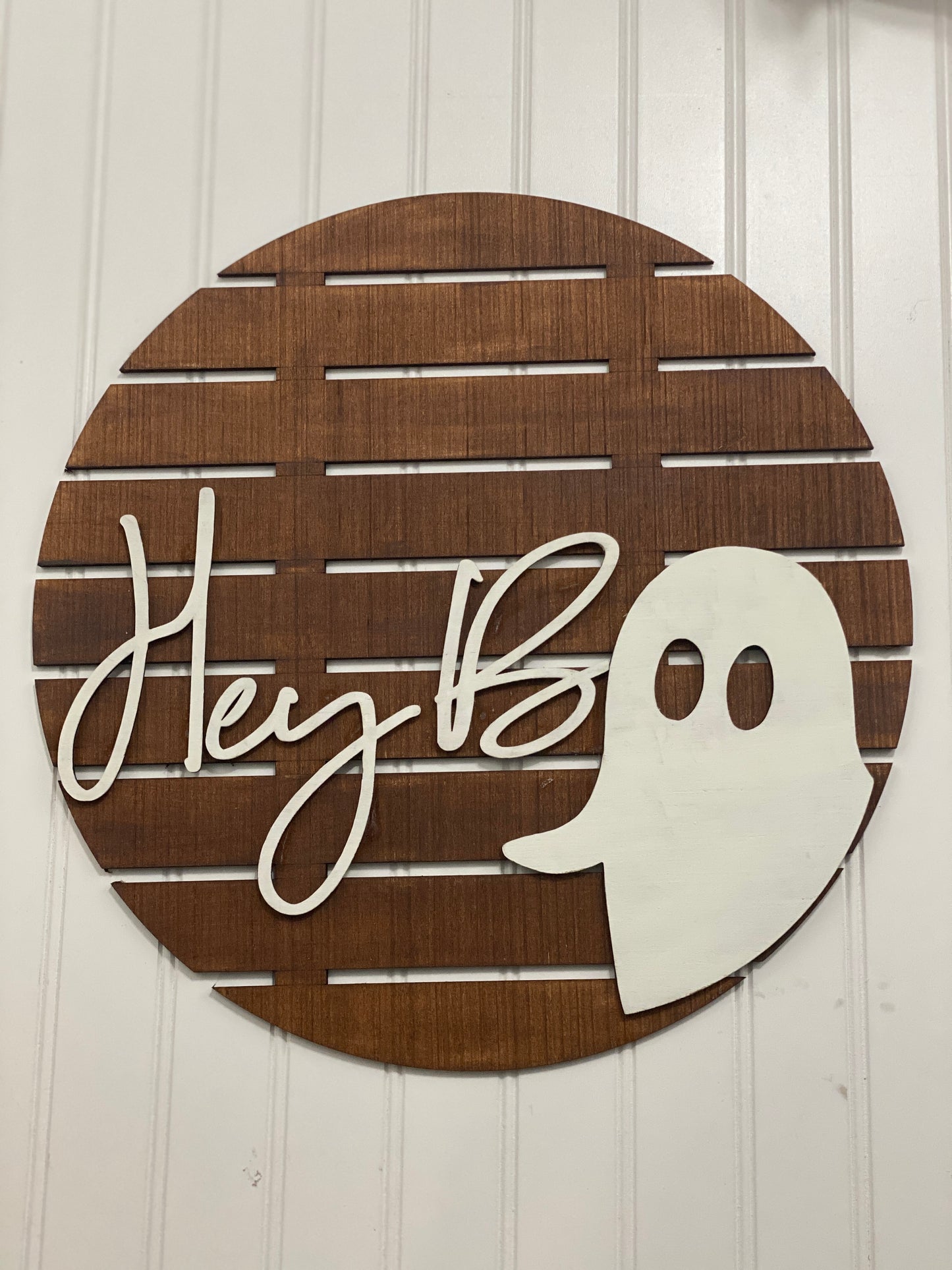 Ship Lap Blank Door Hanger Pallet Style Round Sign