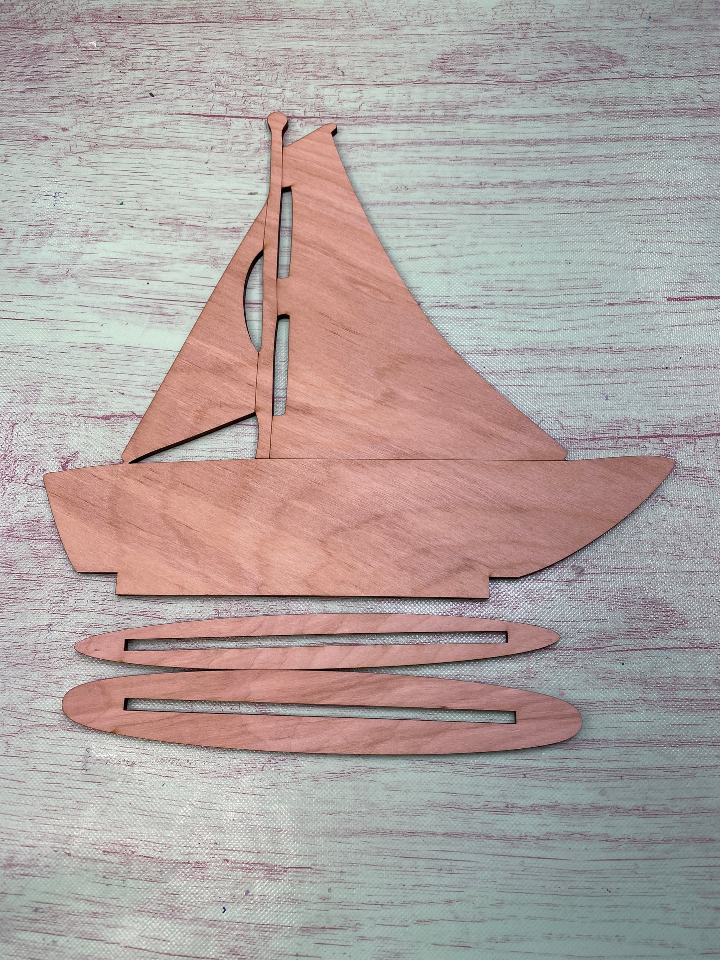 Sailboat Shelf Sitter / Laser Cut Blank for DIY Project