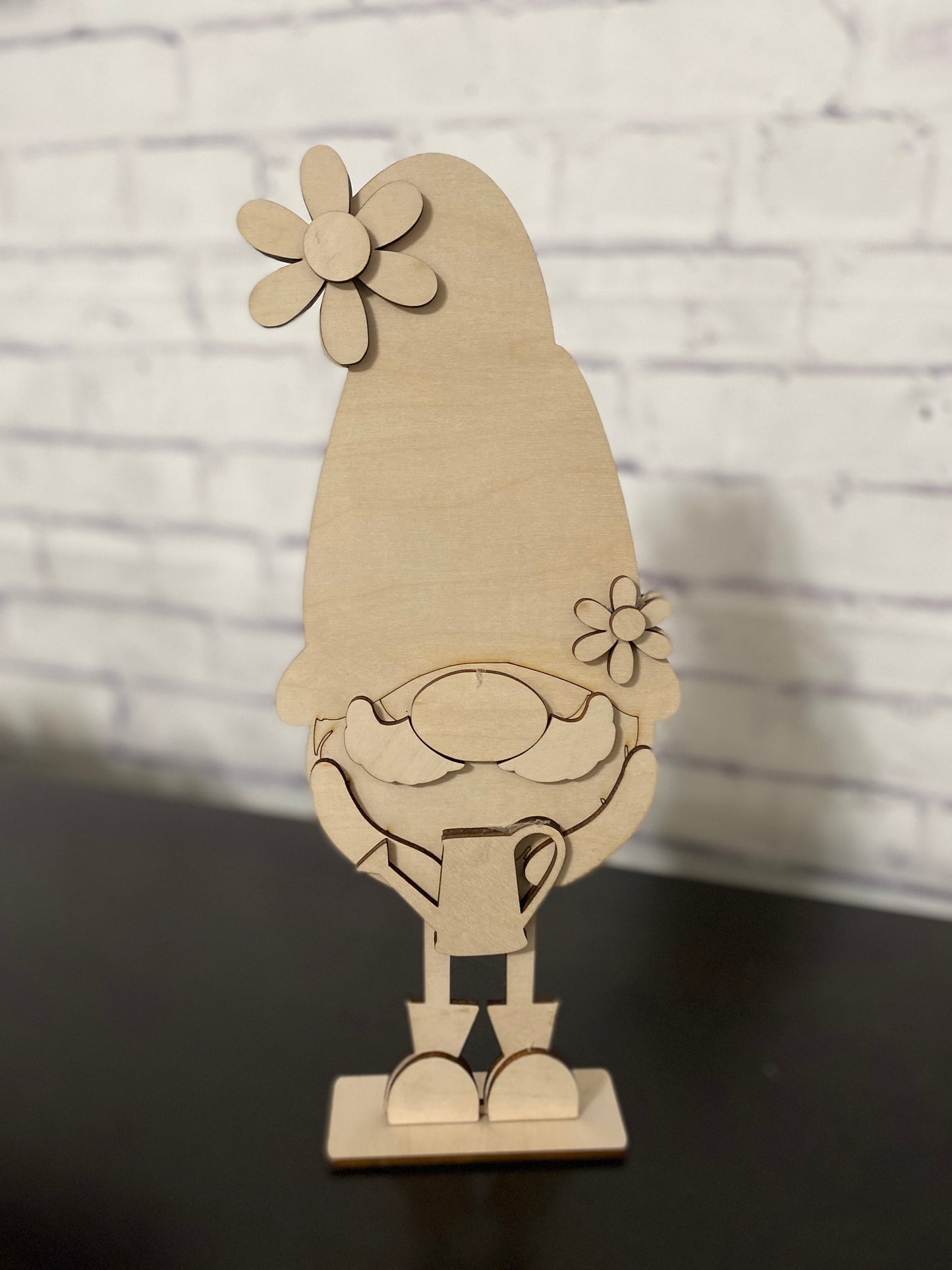 Gnome Skinny Let Standing Shelf Sitter / Laser Cut Blank for DIY Project