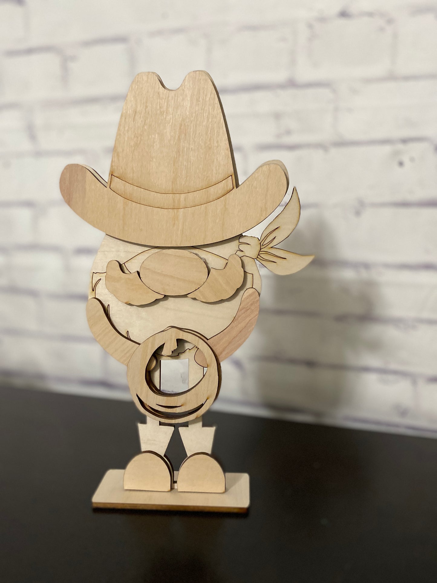 Gnome Skinny Let Standing Shelf Sitter / Laser Cut Blank for DIY Project