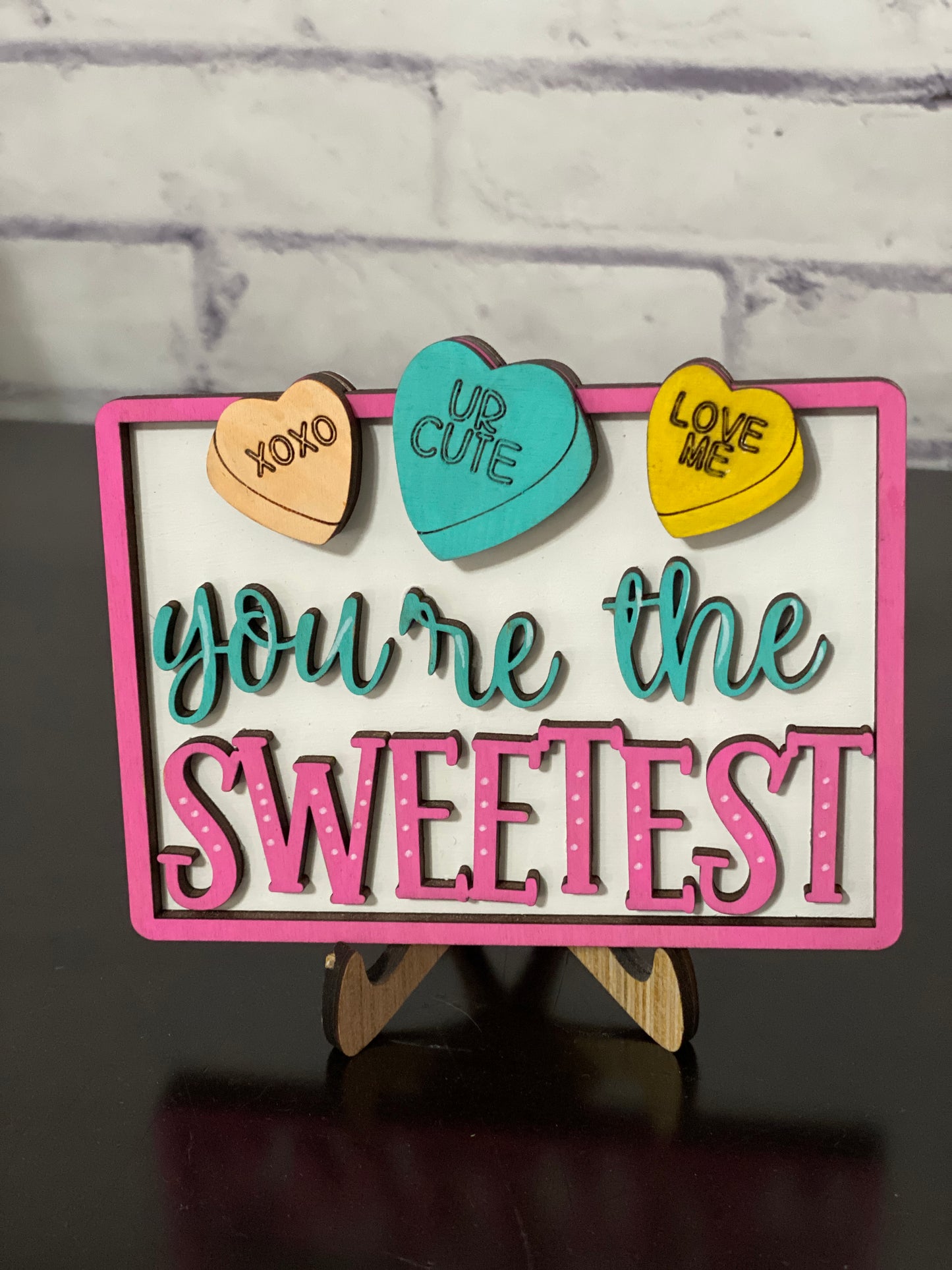 Bubblegum Machine Fillers Valentines Laser Cut / Engraved Wooden Blank