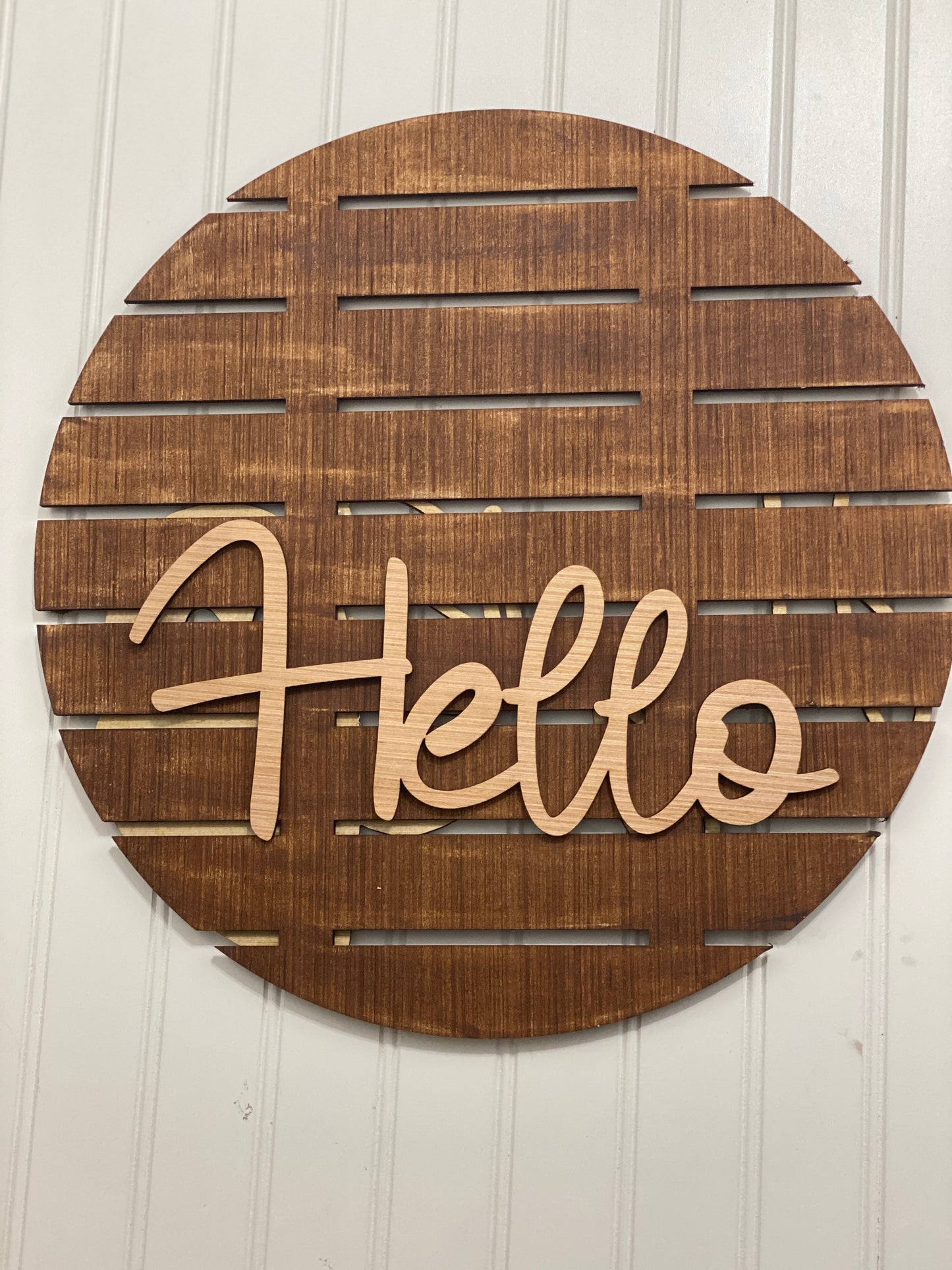Ship Lap Blank Door Hanger Pallet Style Round Sign