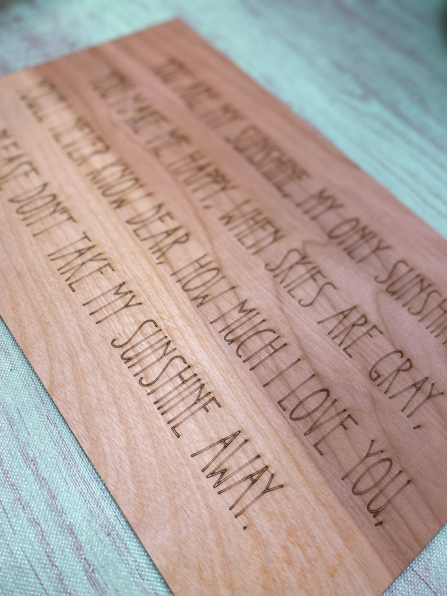You Are My Sunshine Layered Sign Laser Cut / Engraved Wooden Blank