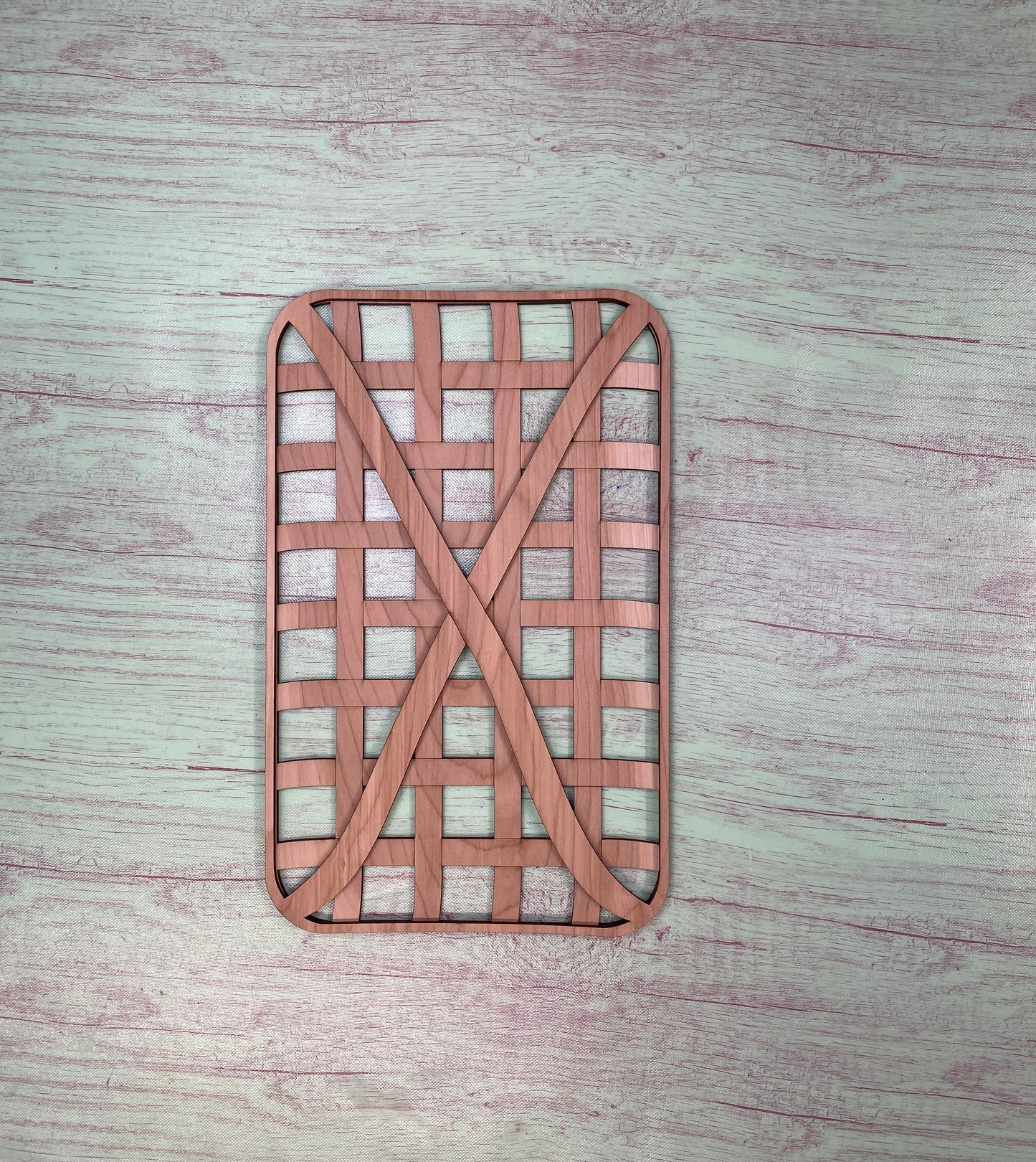 Tobacco Basket and Attachments Layered Door Hanger Laser Cut Blank for DIY Project