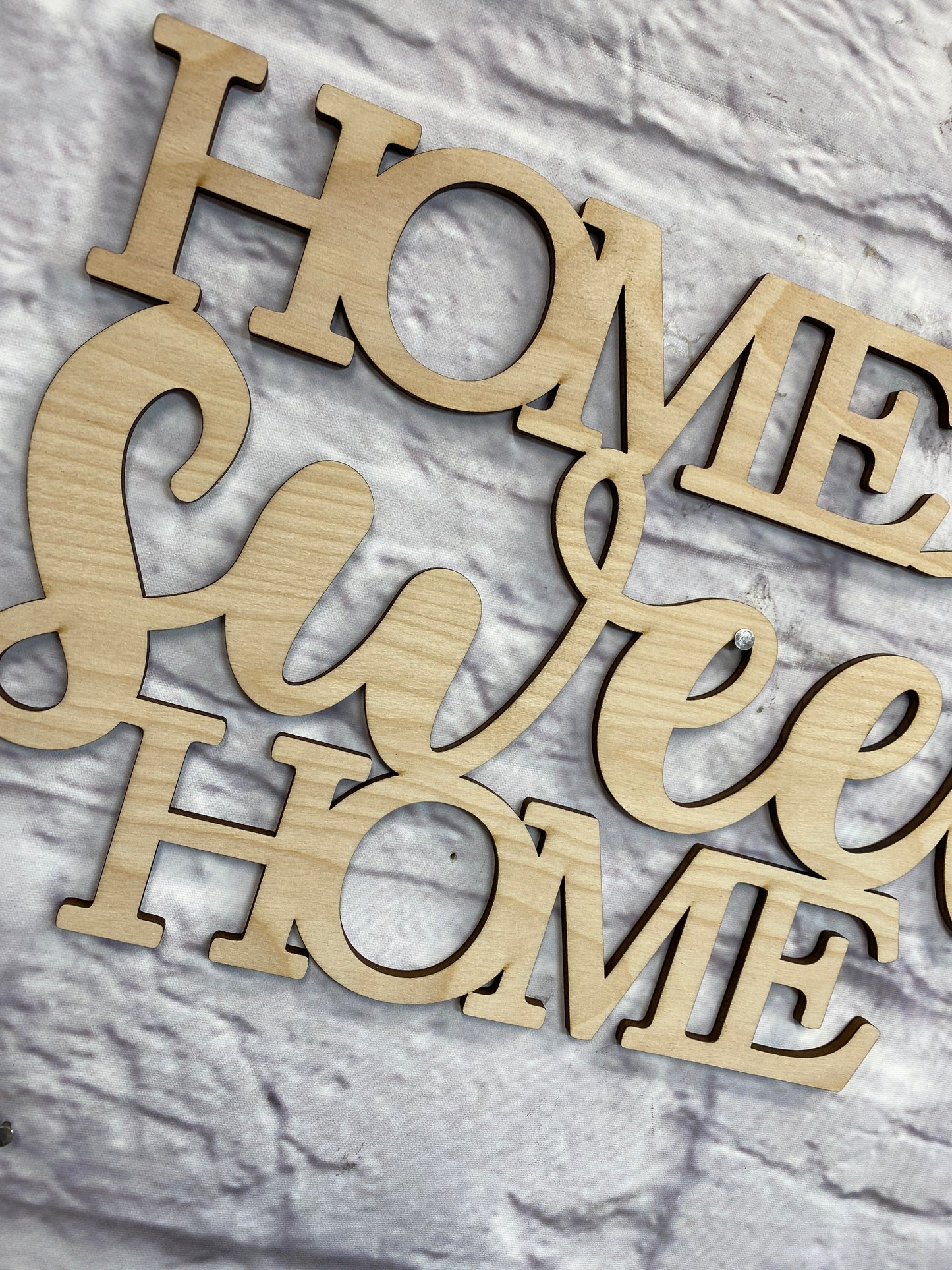 Home Sweet Home / Words / Laser Wood Cut Out