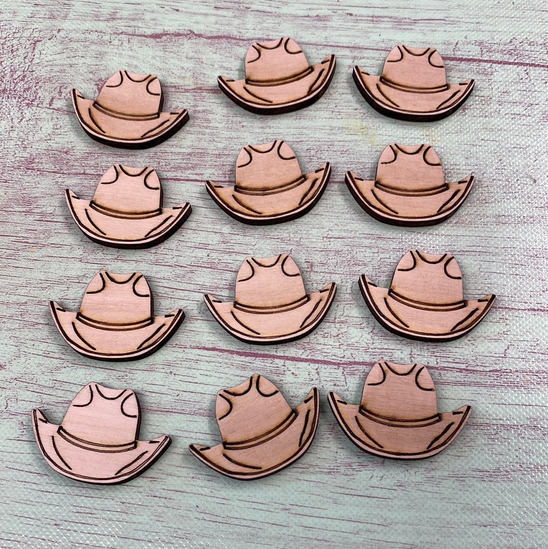 Cowboy Hat Shape Little Bitty / MINI Laser Cut Blank for DIY Project
