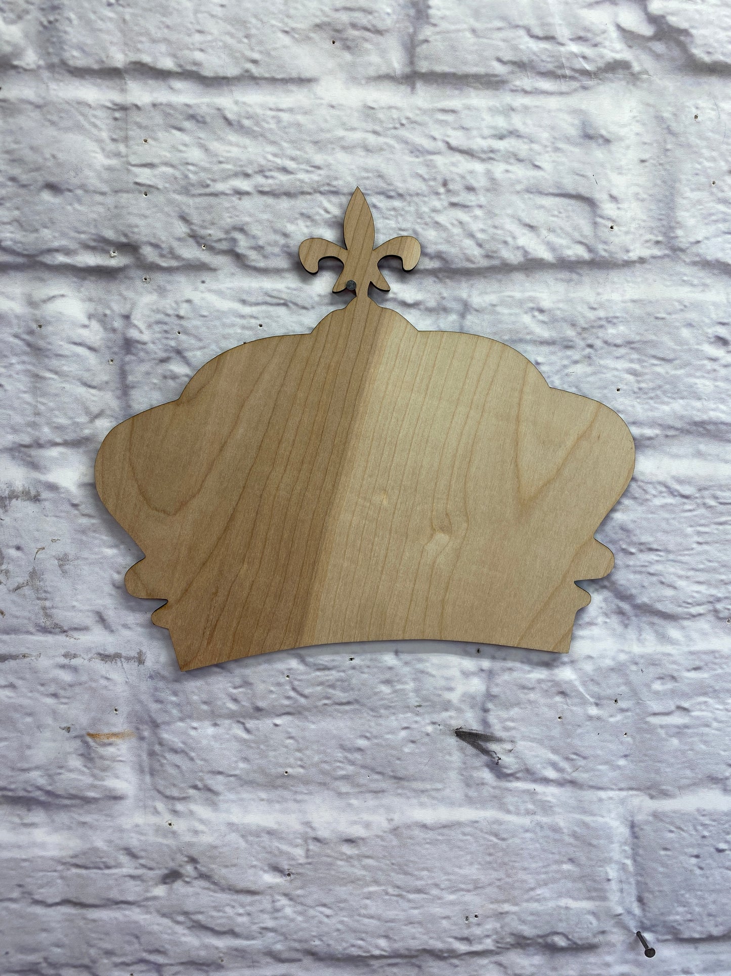 Crown Cutout / Fleur De Lis Crown Laser Cut Wooden Blank