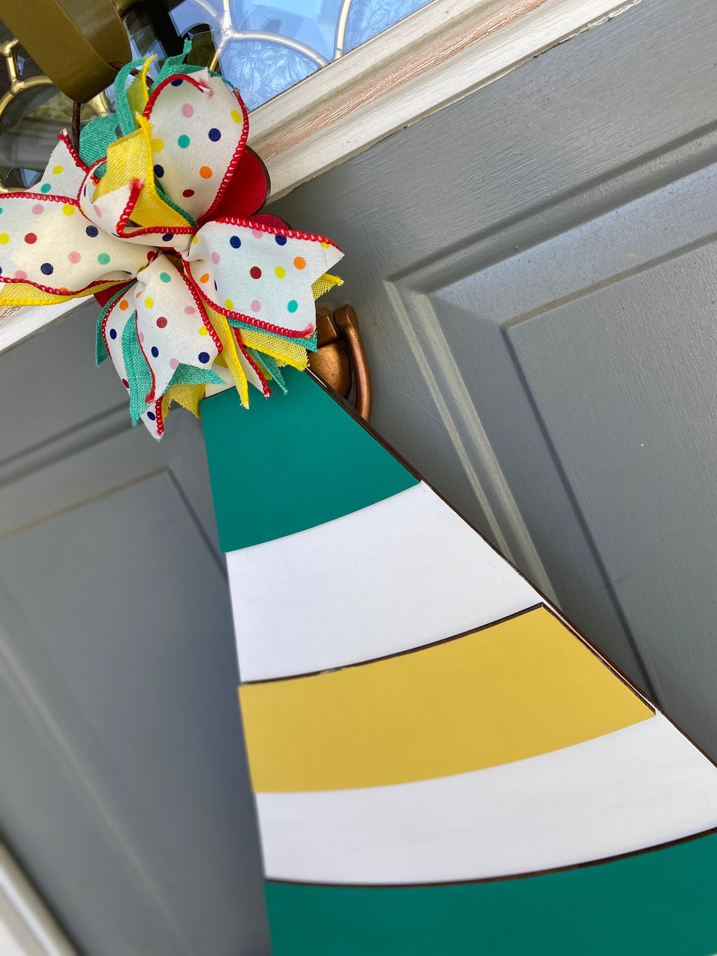 Painted 24" Party Hat Door Hanger / Wall Decor