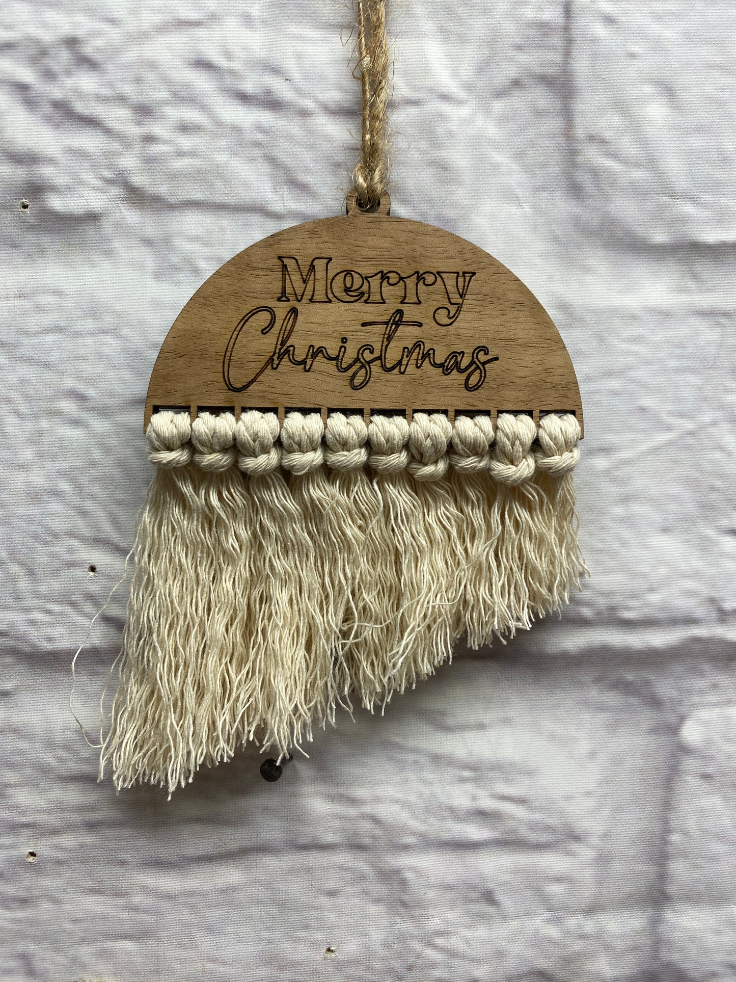 Macrame Blanks Macrame Snowflake Ornament / Snowflake Merry Christmas Ornaments Laser Cut / Wooden Blank Ornament