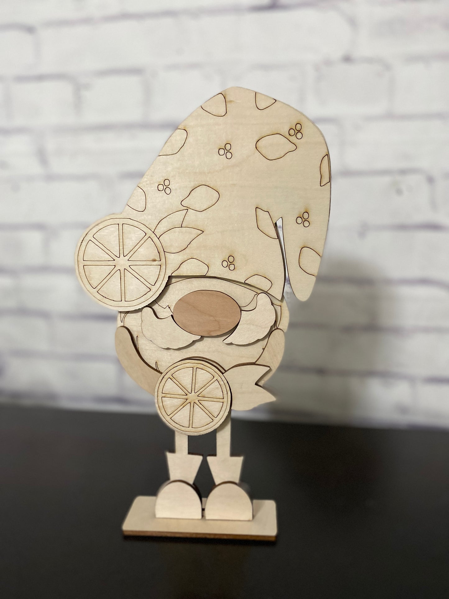 Gnome Skinny Let Standing Shelf Sitter / Laser Cut Blank for DIY Project