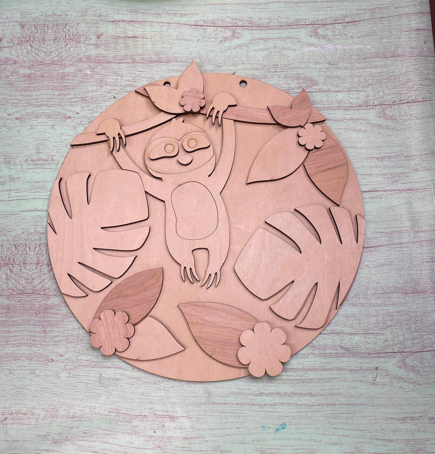 Sloth Layered Sign / Laser Cut Door Hanger / Blanks for DIY Project