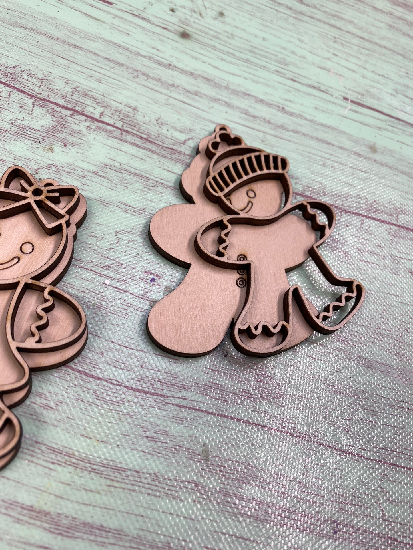 Gingerbread Ornaments Laser Cut / Wooden Blank Ornament